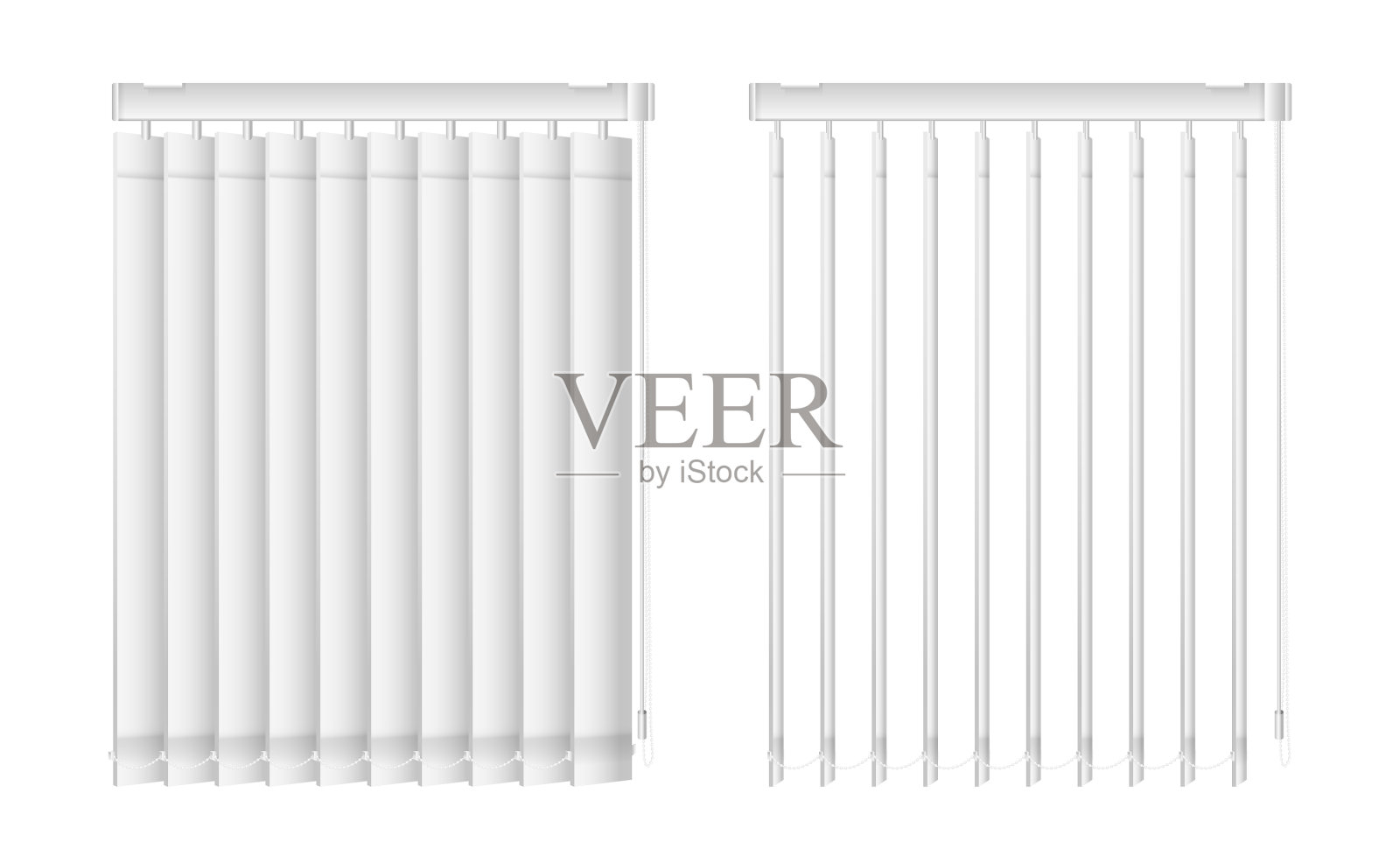 逼真的百叶窗套装插画图片素材