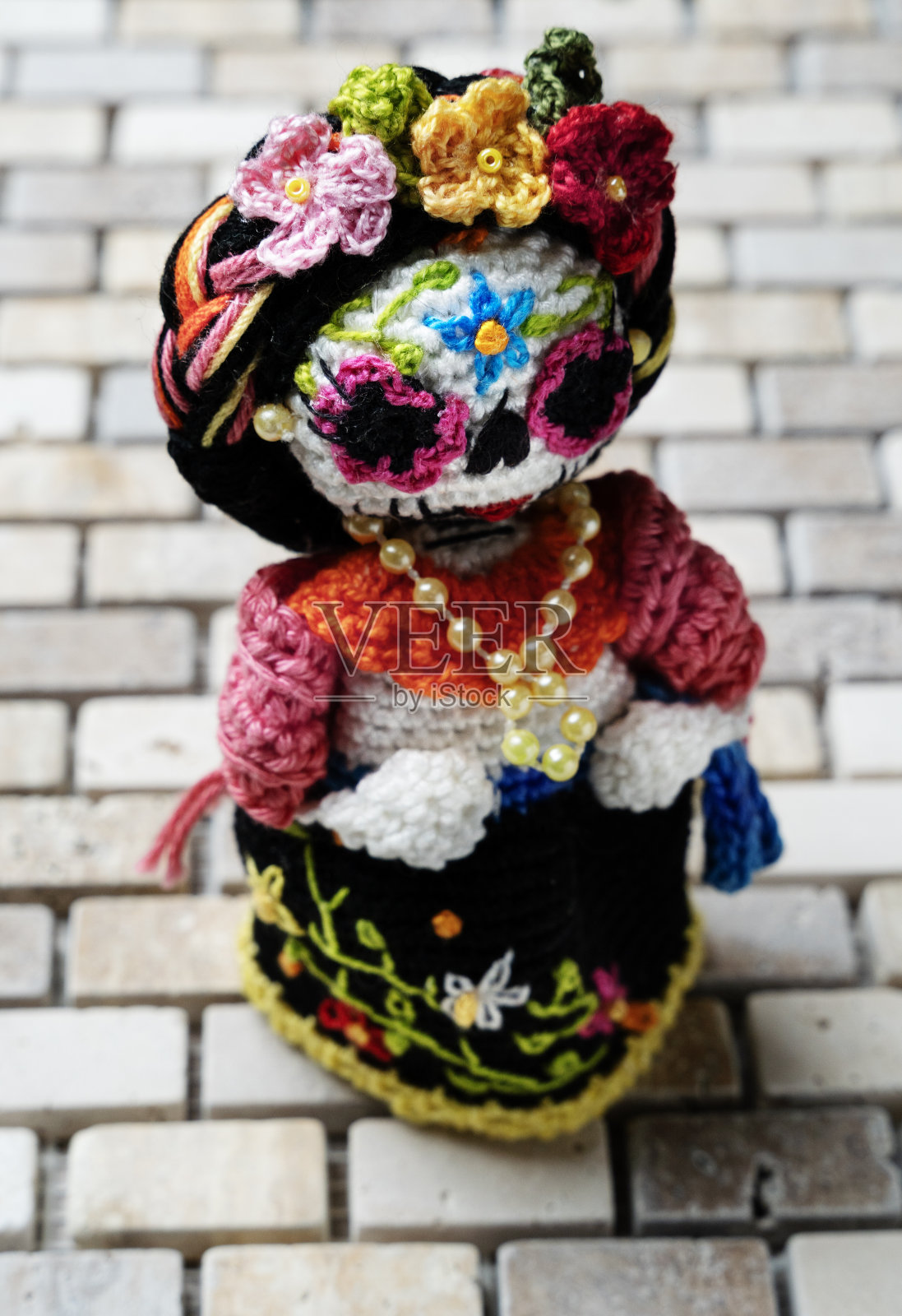 Frida khalo amigurami在墨西哥制作的概念墨西哥艺术照片摄影图片