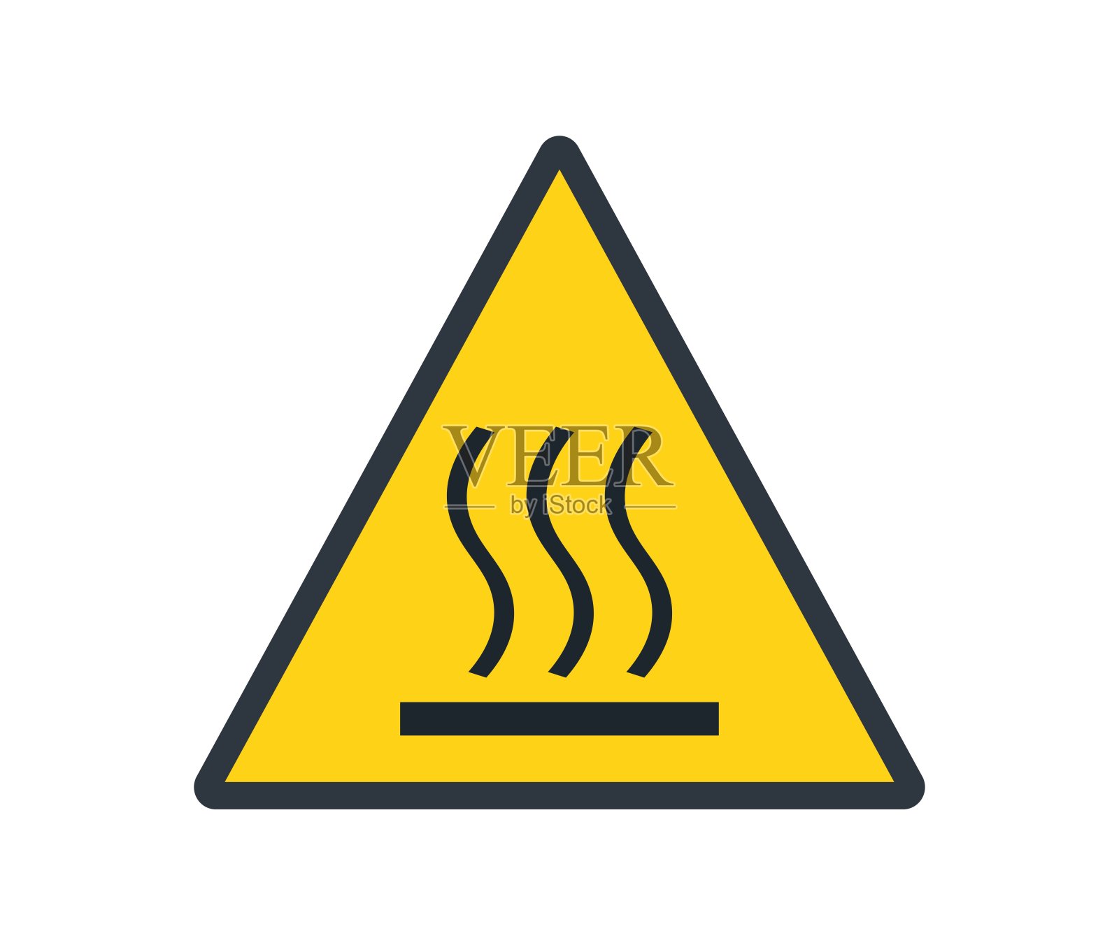 高温表面符号。插画图片素材