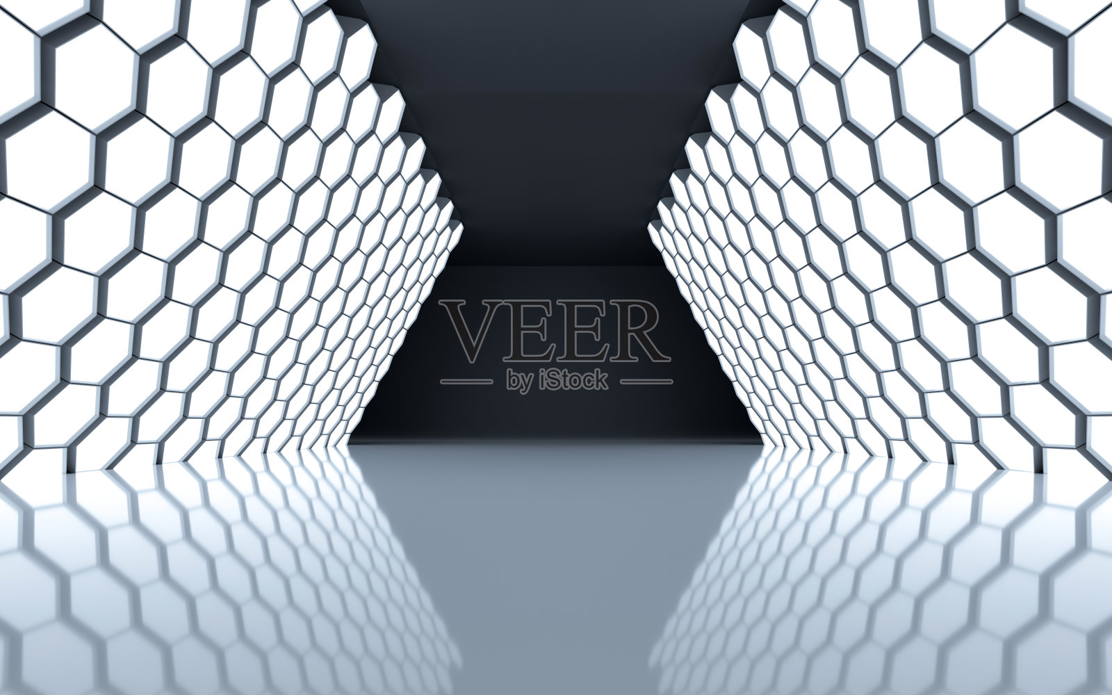 未来的空房间，3D渲染照片摄影图片