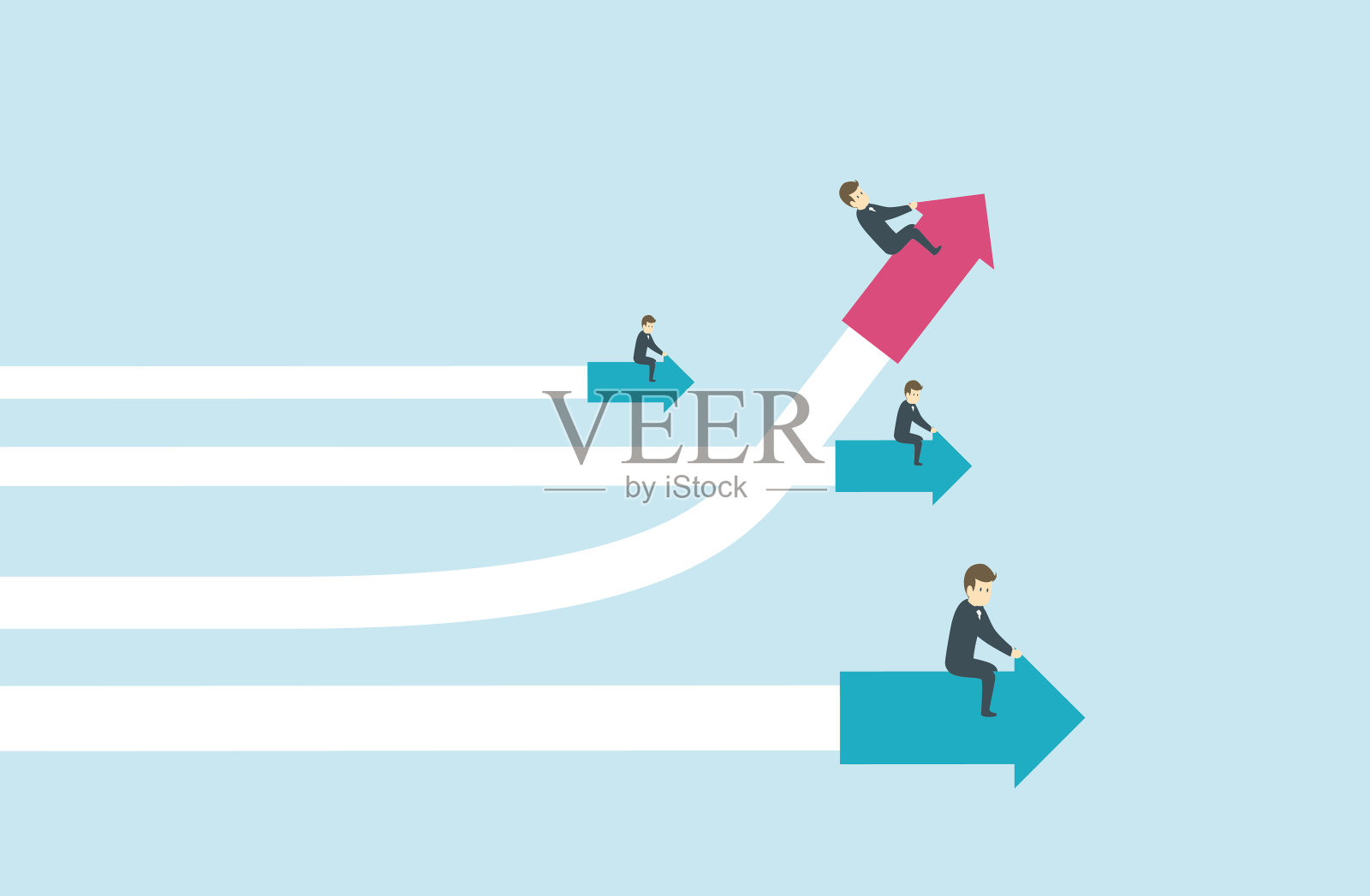 从人群中脱颖而出插画图片素材