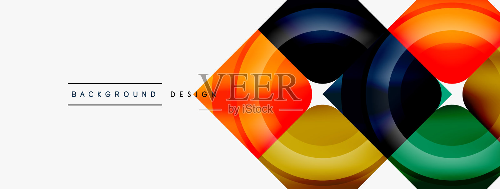 圆形抽象背景壁纸横幅插画图片素材