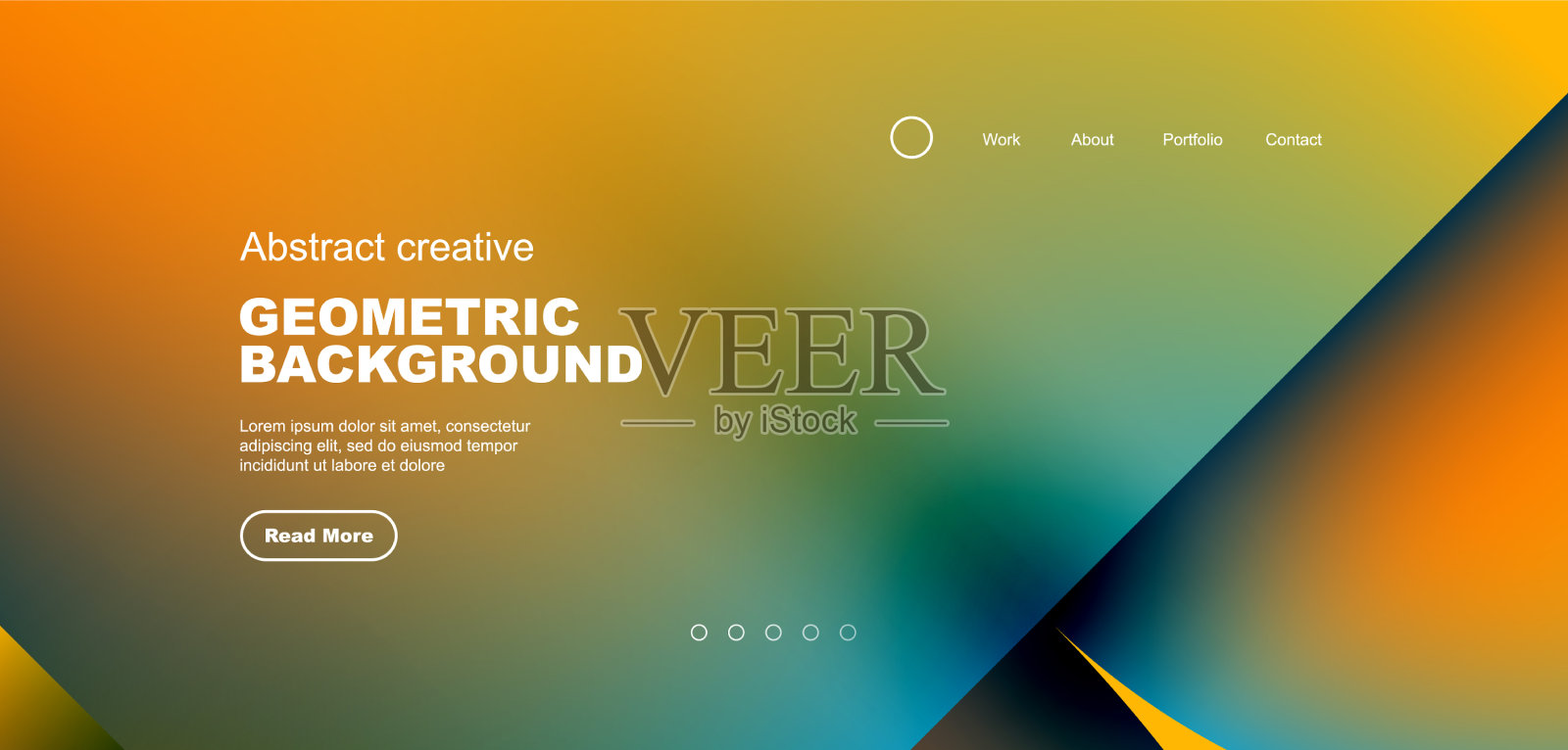 圆形抽象背景与流体梯度插画图片素材