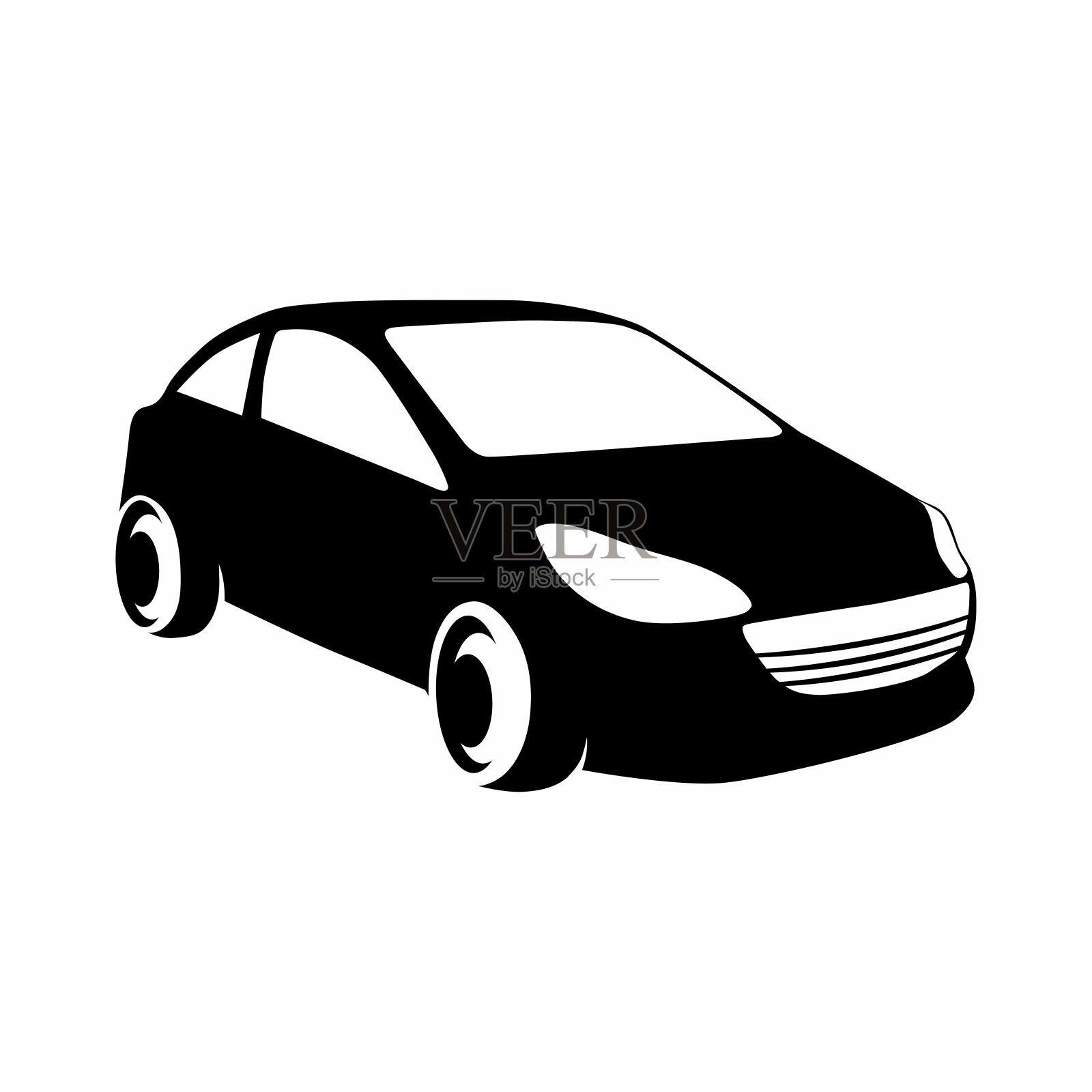 轮廓汽车矢量标志模板插画图片素材
