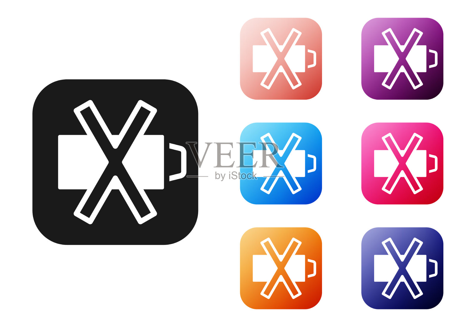 黑色电池电量水平指示图标隔离图标素材