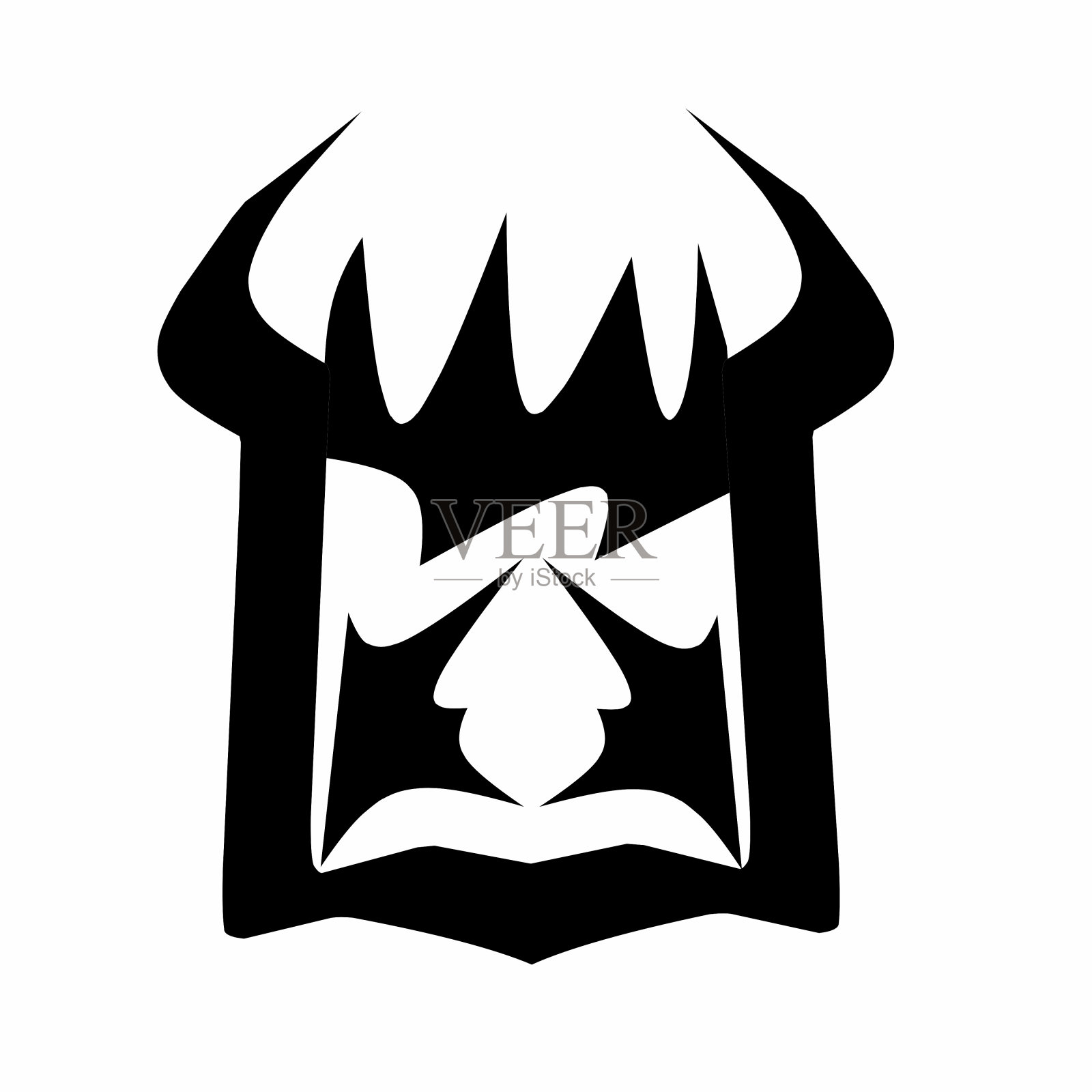 盒子形状的标志插图与角插画图片素材