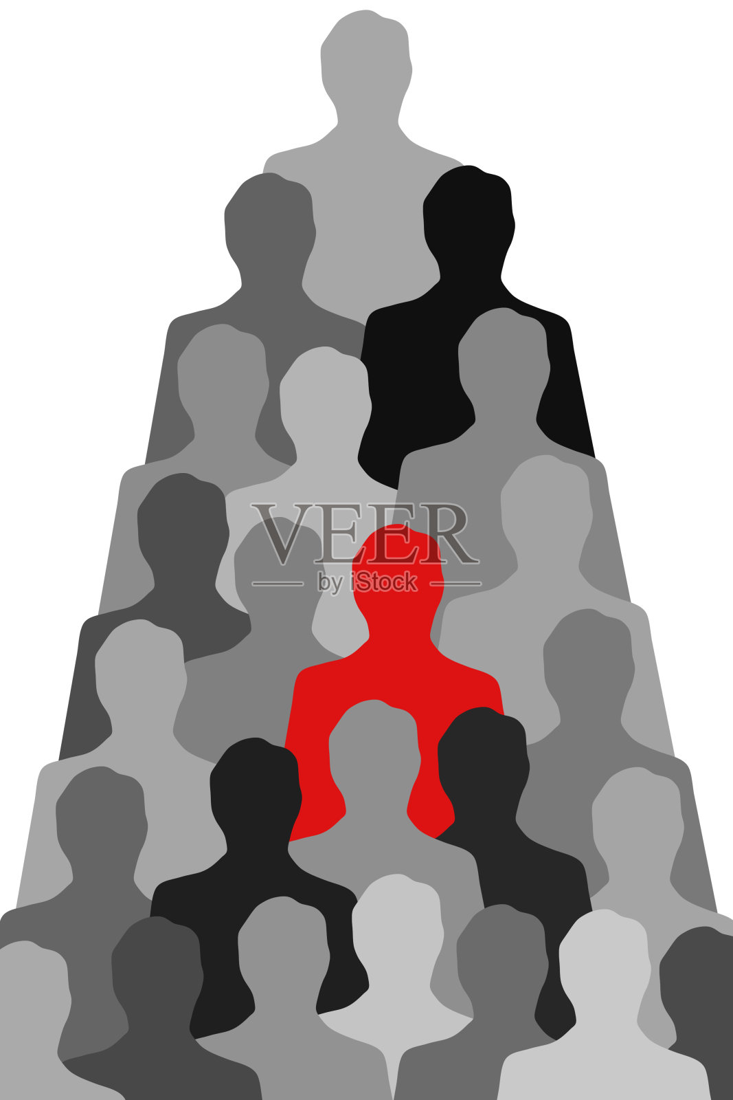 红色的人插画图片素材