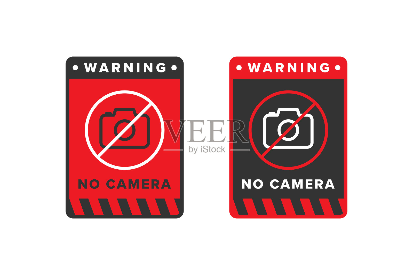 无摄像头，停止摄像头图标标志矢量插画图片素材