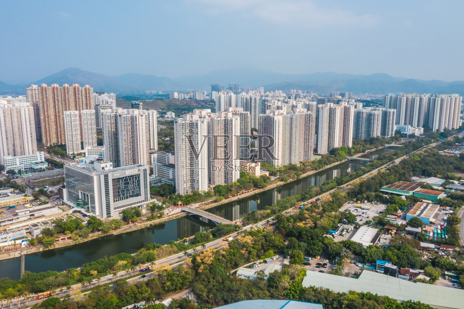 香港天水围的房屋照片摄影图片