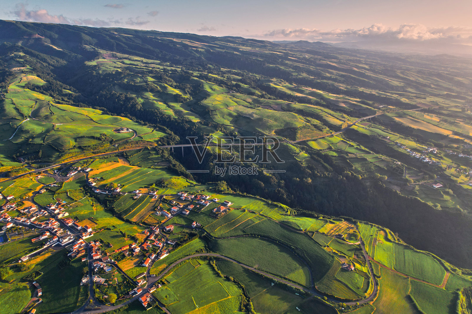 亚速尔群岛风景如画的自然风光。葡萄牙照片摄影图片