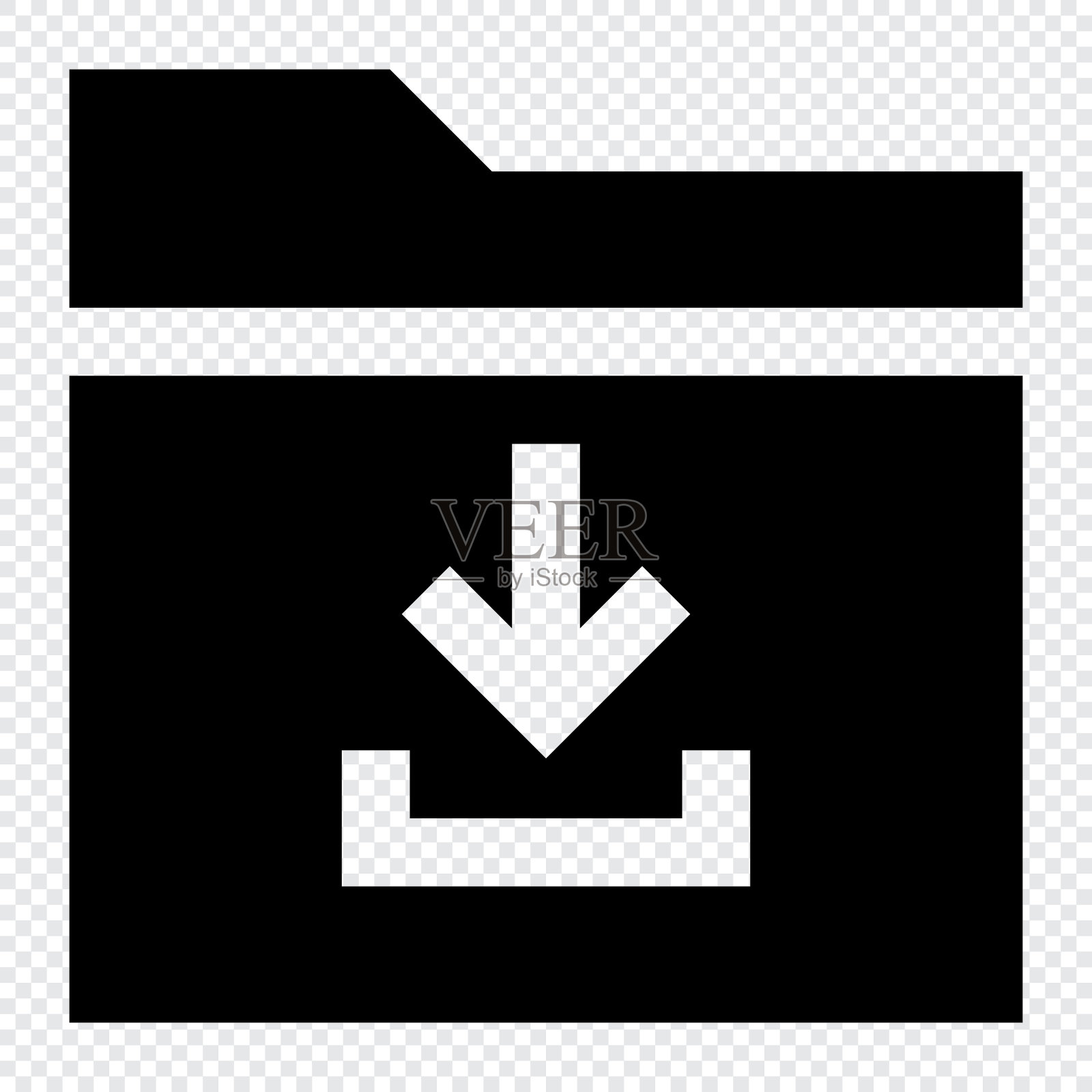 下载图标。互联网技术概念。直线样式图标图标素材