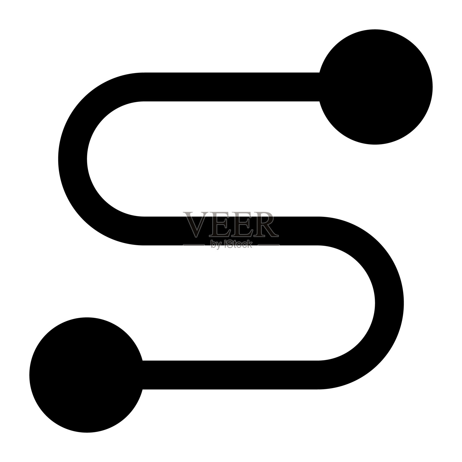 连接图标。互联网技术概念。直线样式图标插画图片素材