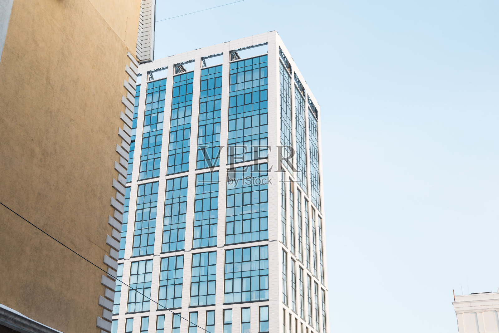 现代写字楼在金融区的复印空间照片摄影图片