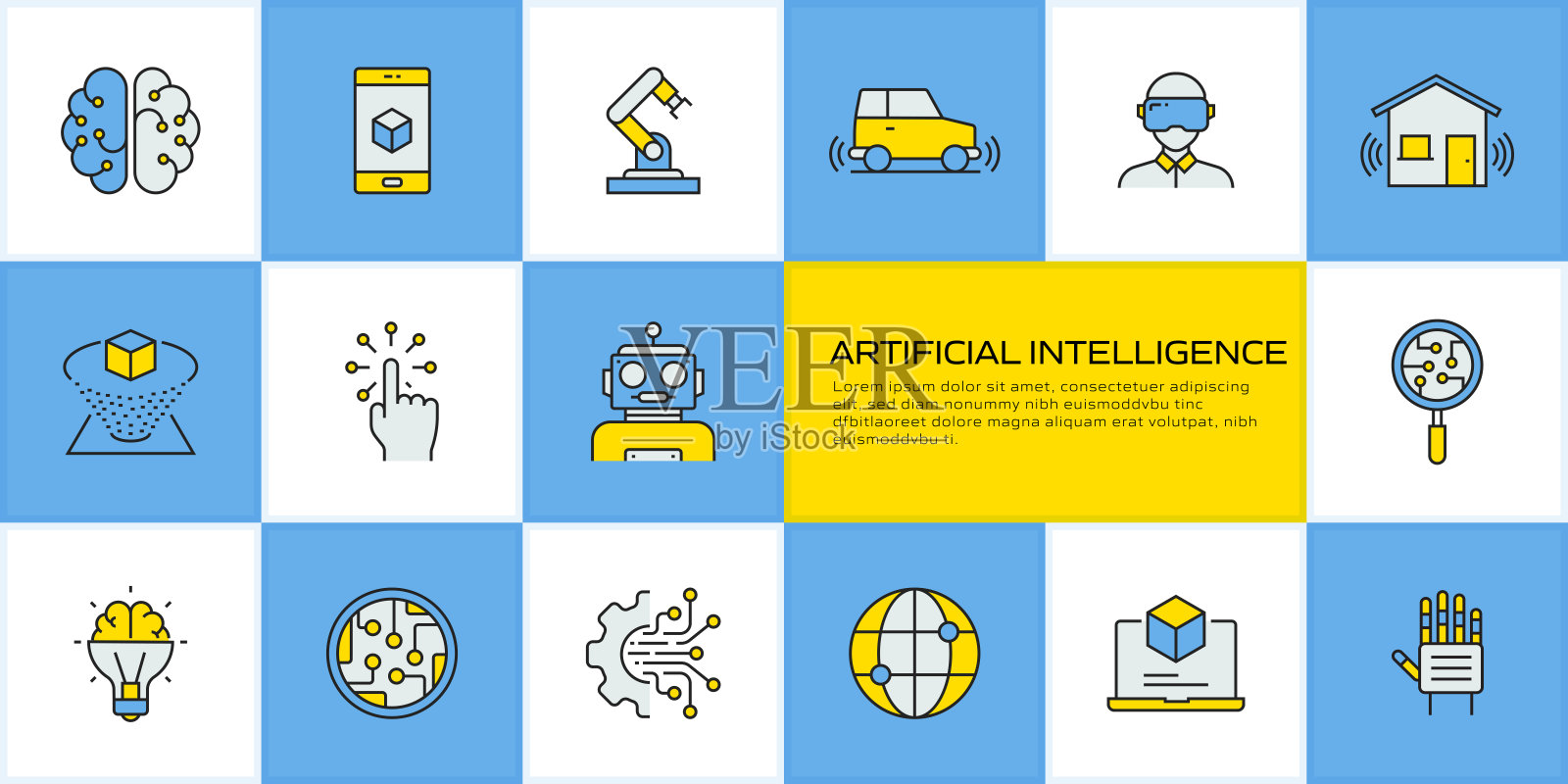 人工智能概念矢量图插画图片素材