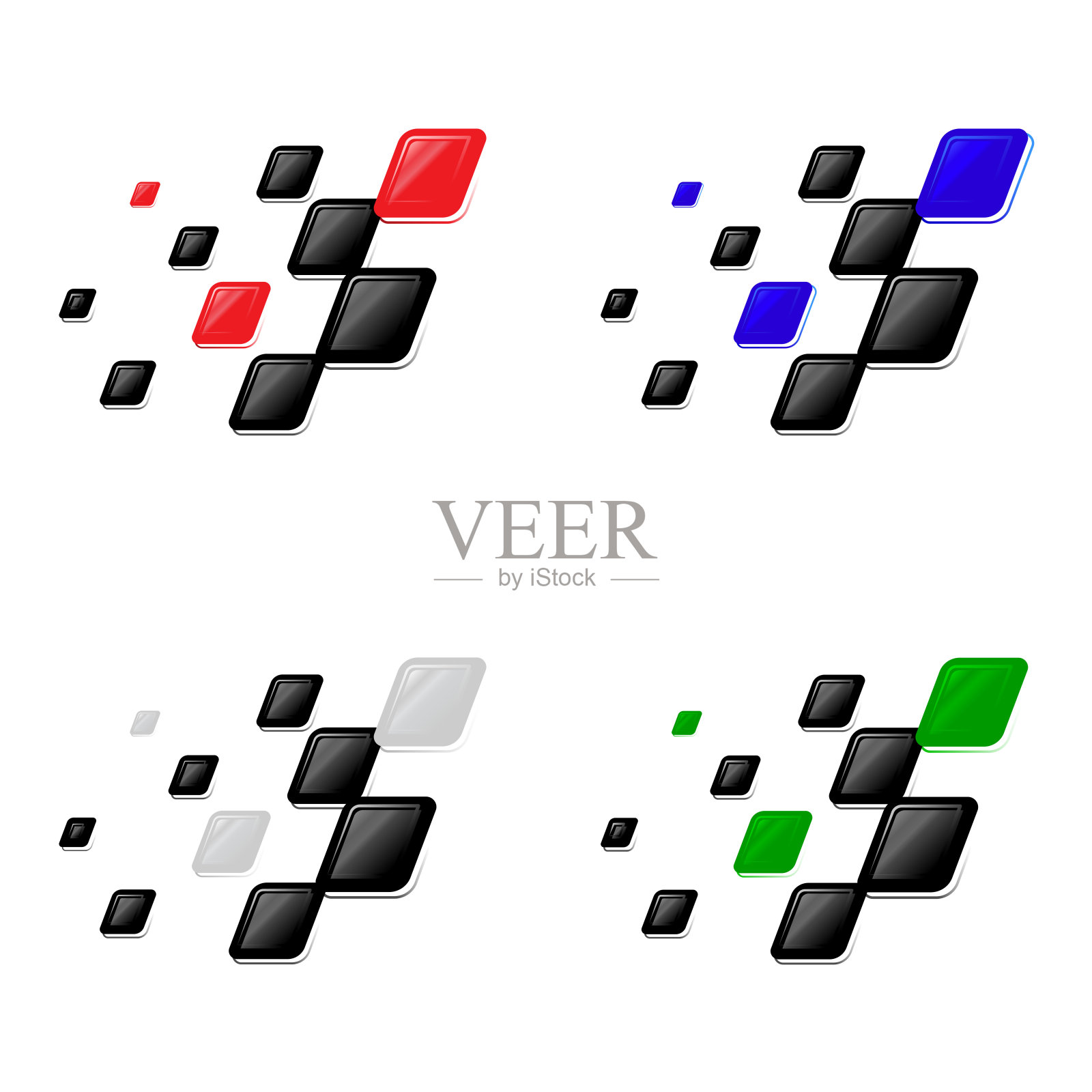 运动旗帜方格集插画图片素材