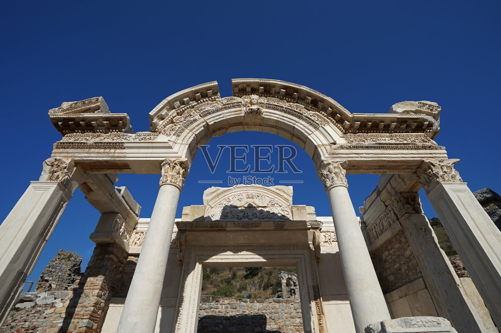 以弗所考古博物馆的外部建筑和废墟设计照片摄影图片