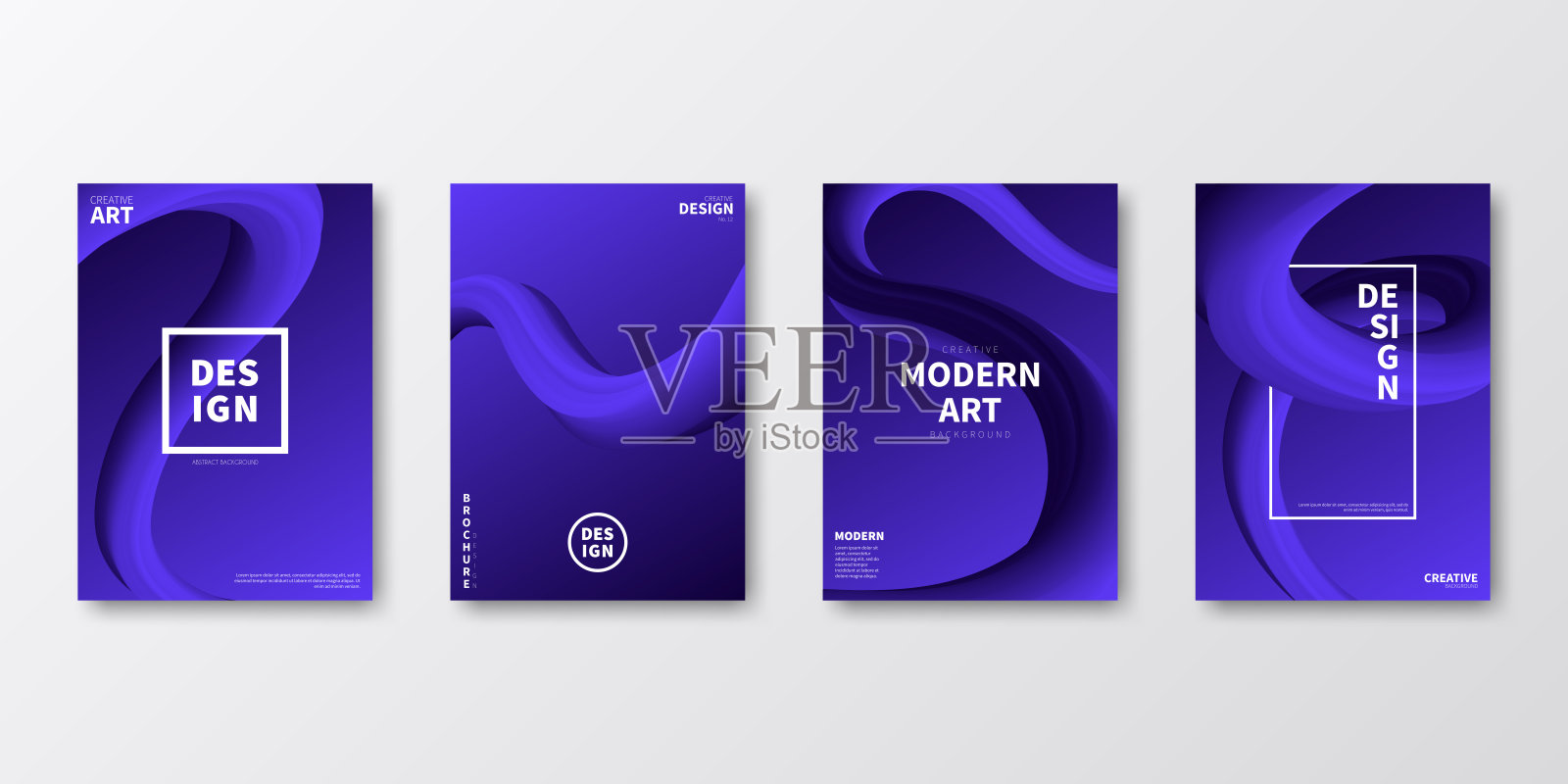 宣传册模板布局，蓝色封面设计，企业年度报告，传单，杂志设计模板素材