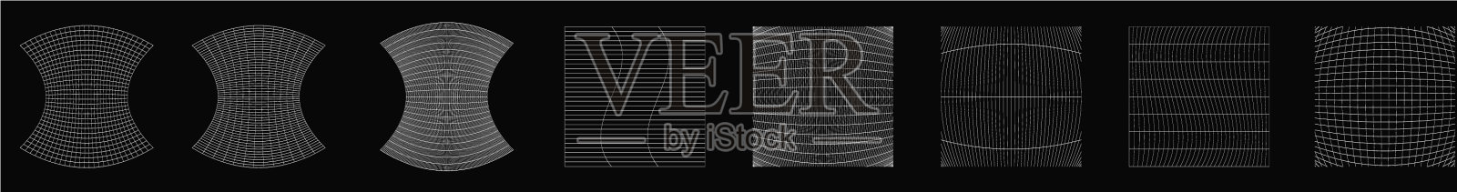 格栅格栅线框用插画图片素材