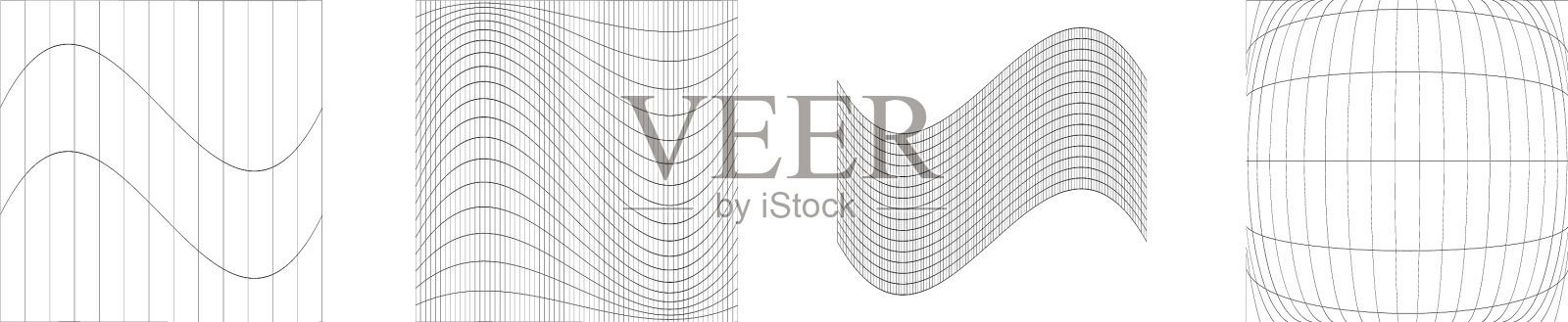 格栅格栅线框用插画图片素材