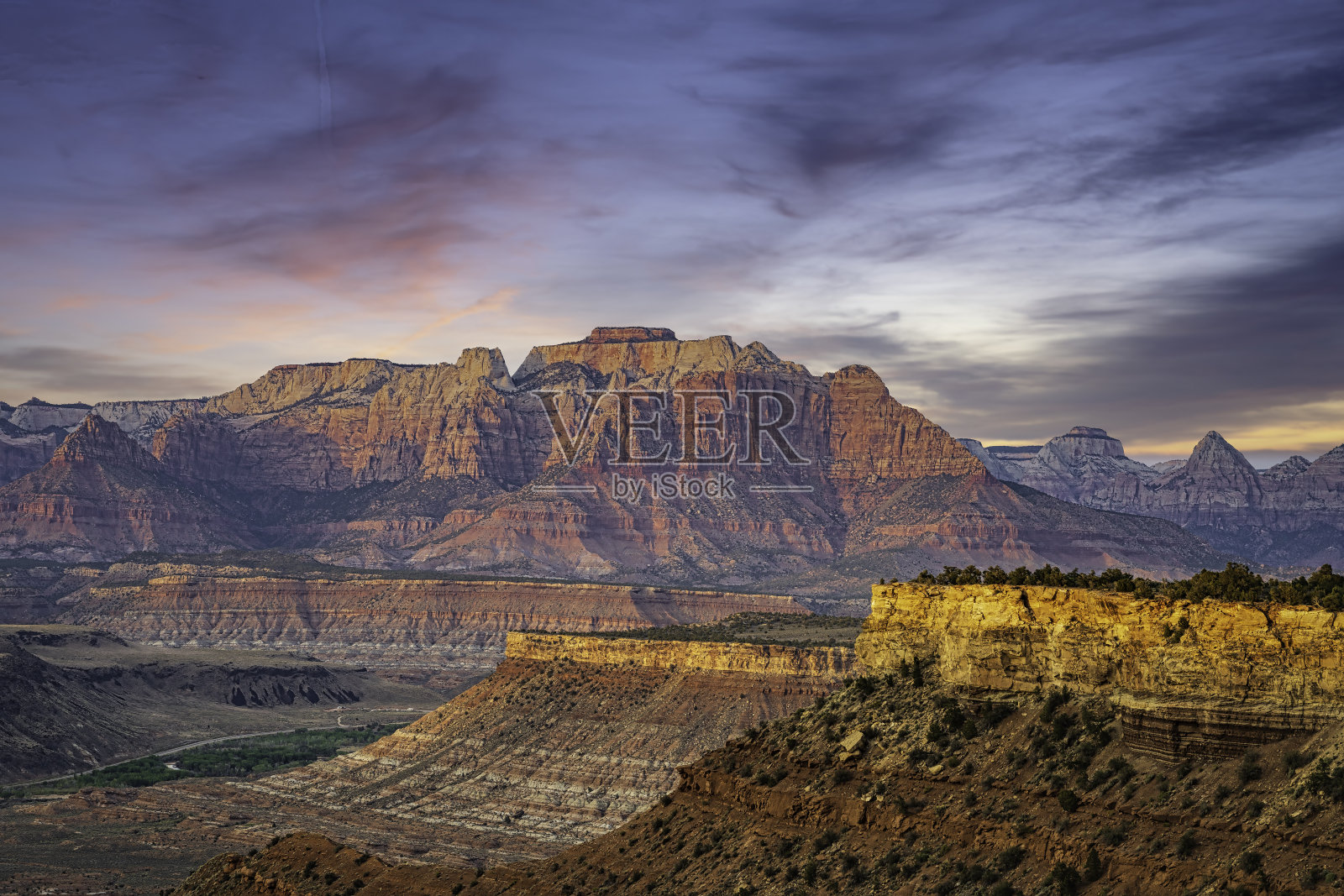 犹他州日落布莱斯峡谷照片摄影图片
