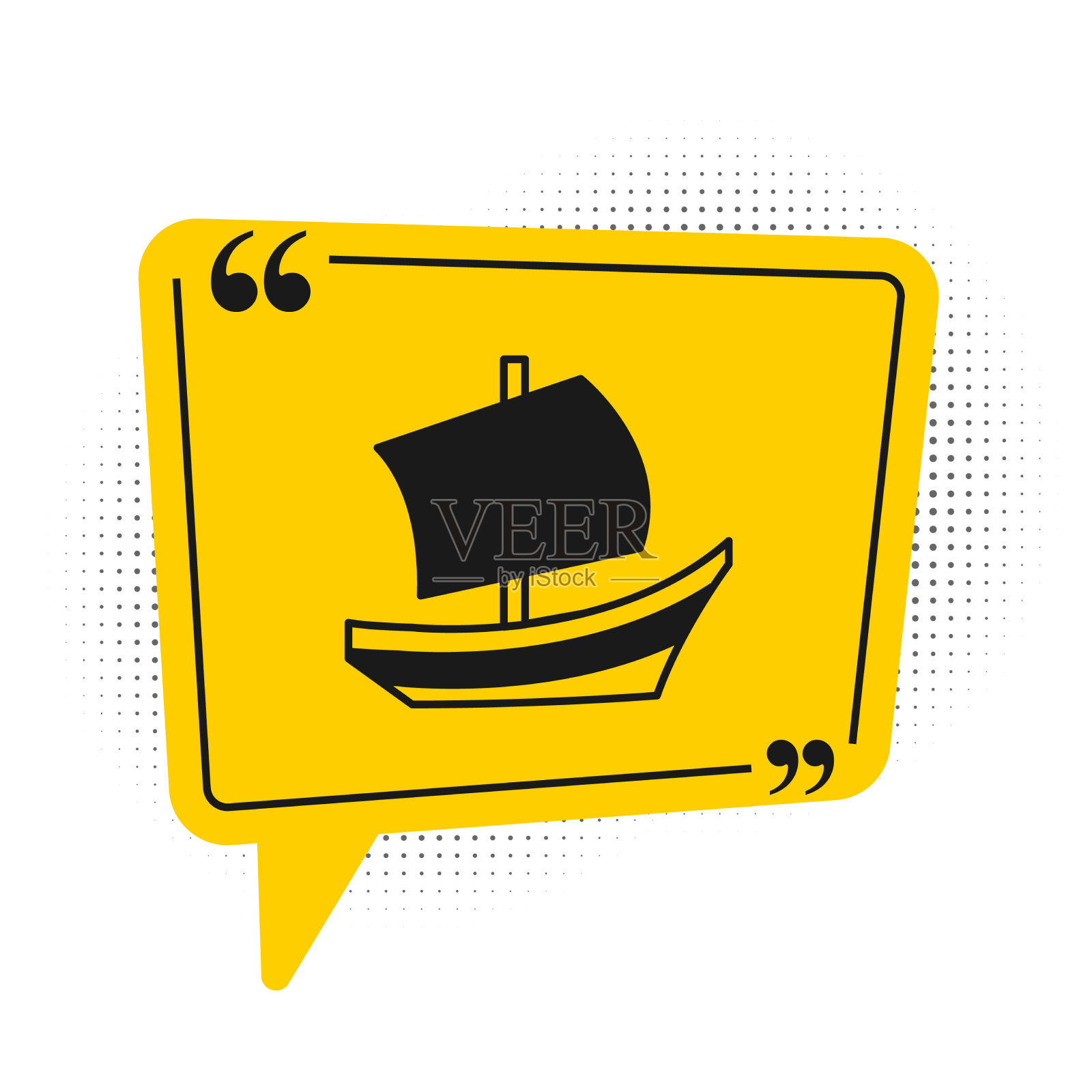 黑色的埃及船图标孤立在白色插画图片素材