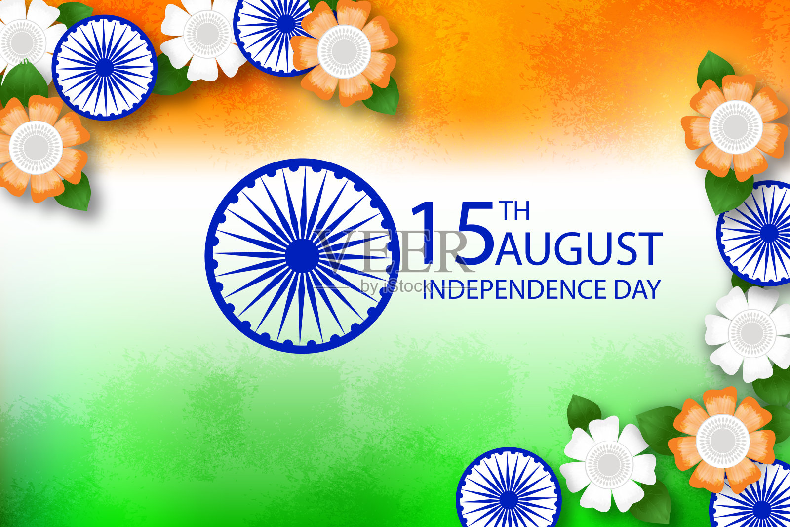 印度独立日插画图片素材