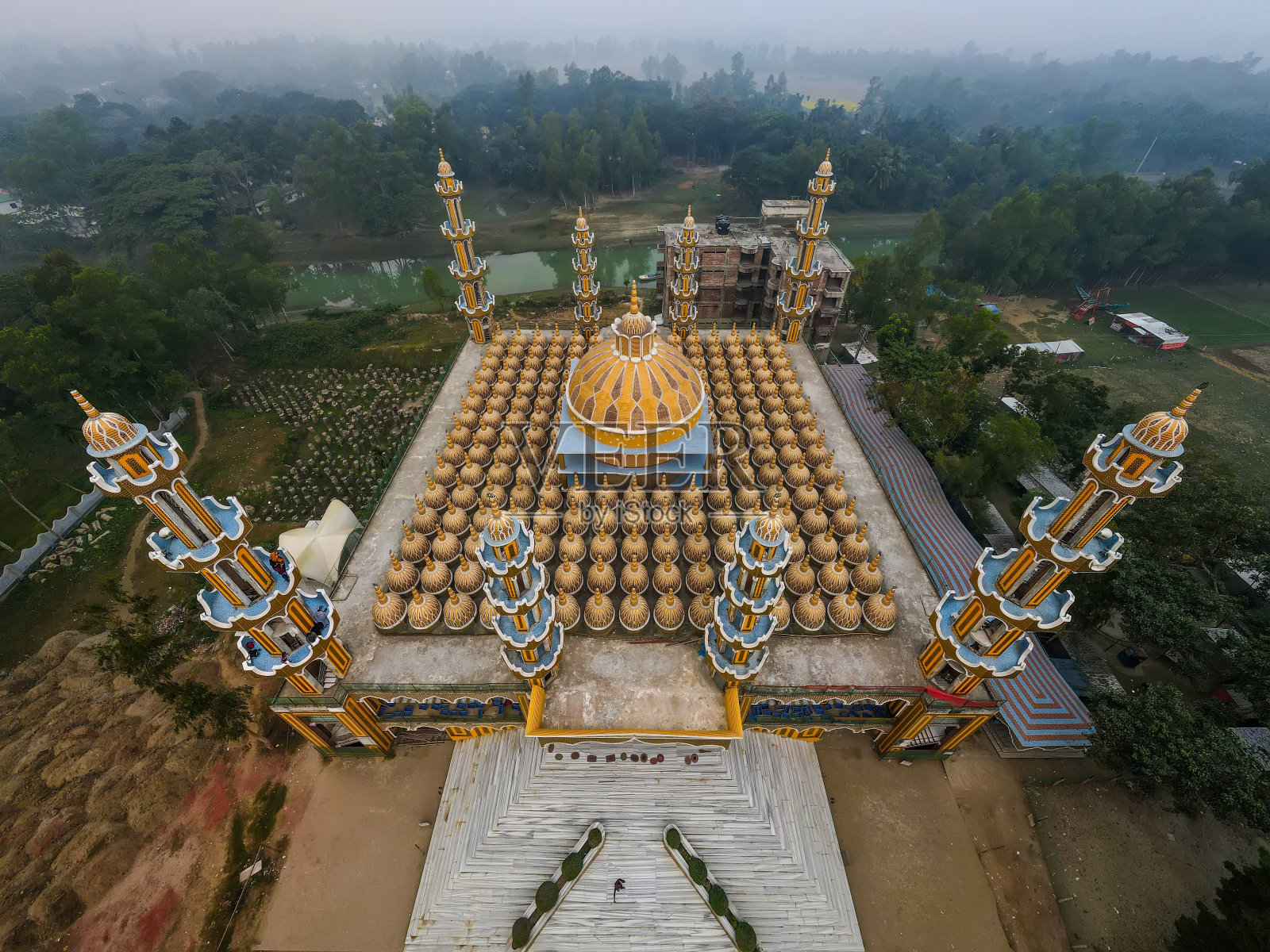 孟加拉国达卡的圆顶清真寺照片摄影图片