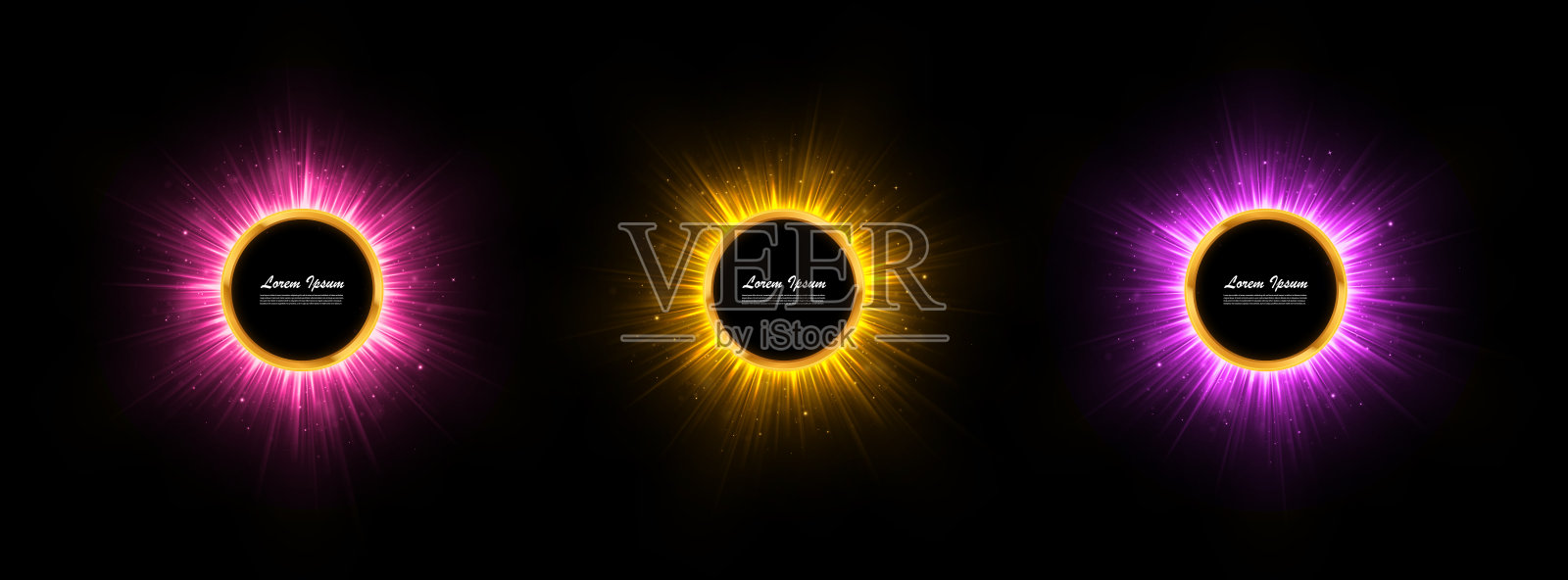 豪华闪亮的圈子背景。插画图片素材