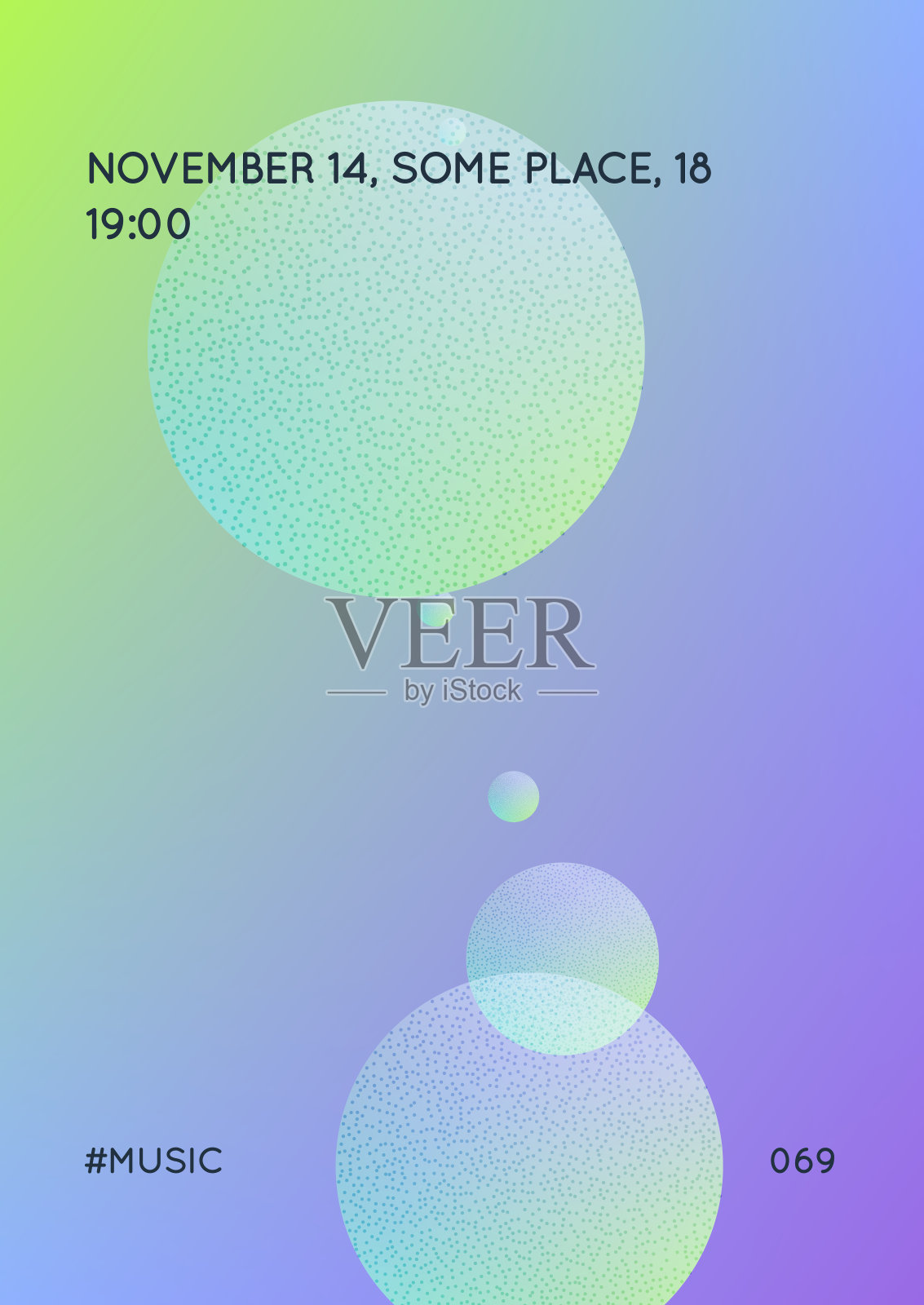 最小形状覆盖全息流体插画图片素材