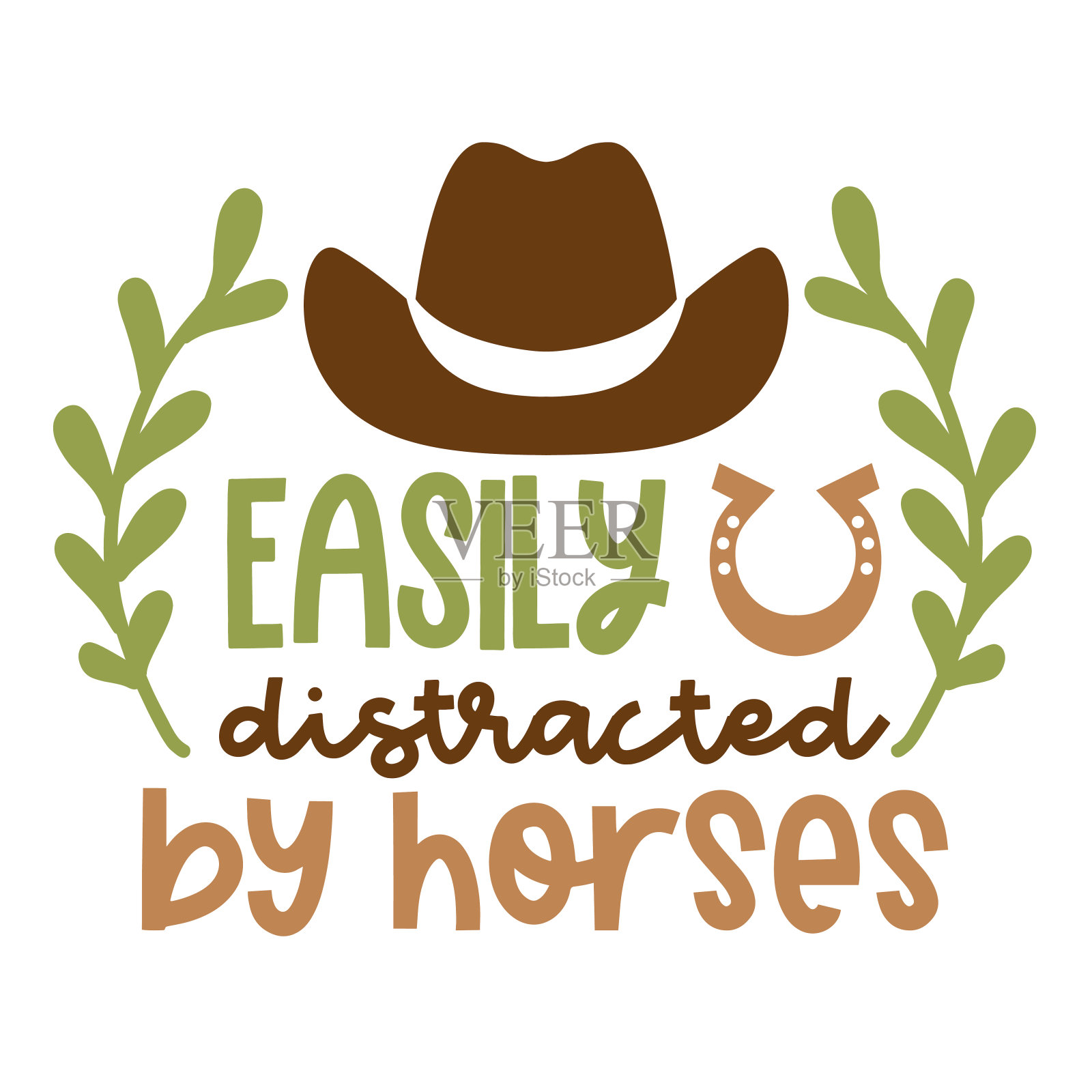 马爱好者引用鼓舞人心的矢量手绘排版海报。T恤书法设计。插画图片素材