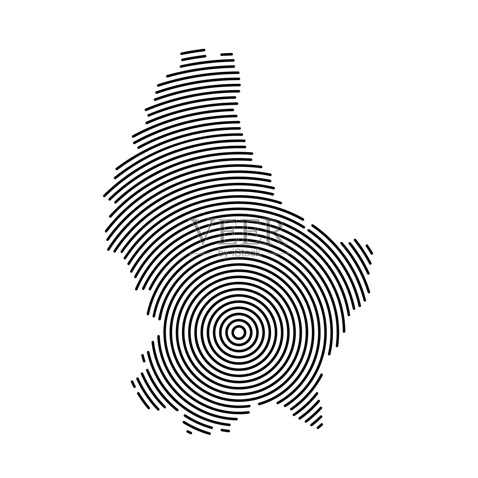 卢森堡地图国家从未来的同心圆黑色插画图片素材