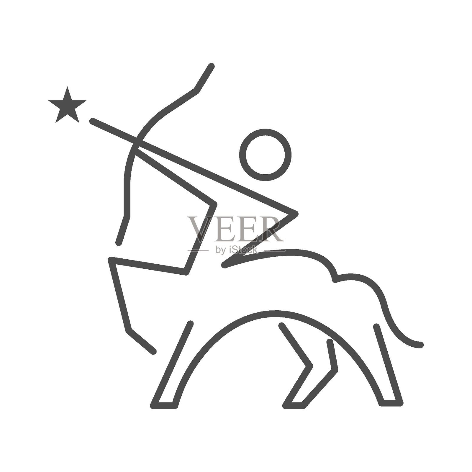 半人马标志图标设计插画图片素材