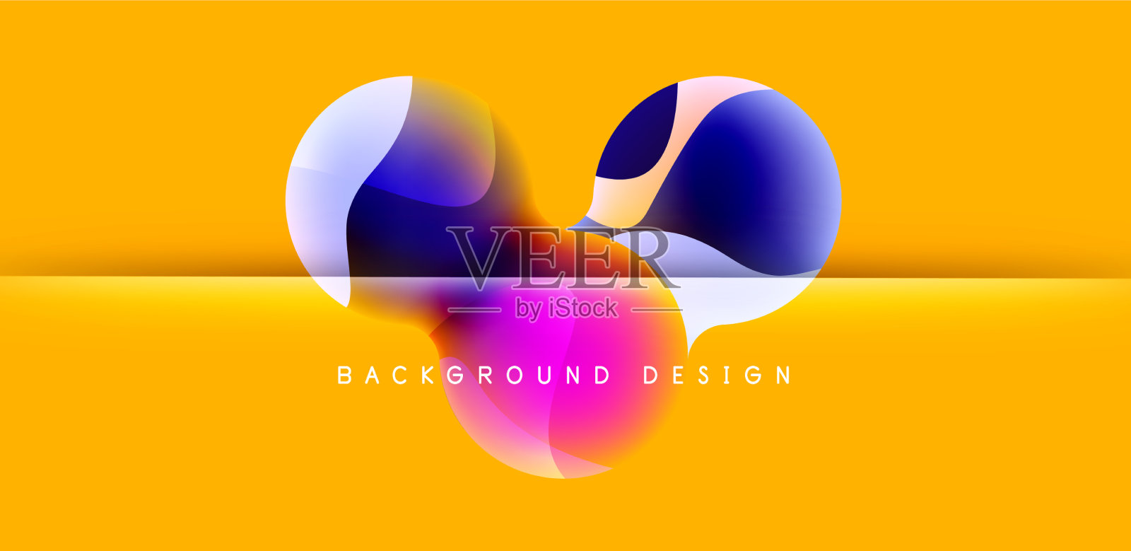 球体和圆形抽象背景新潮插画图片素材