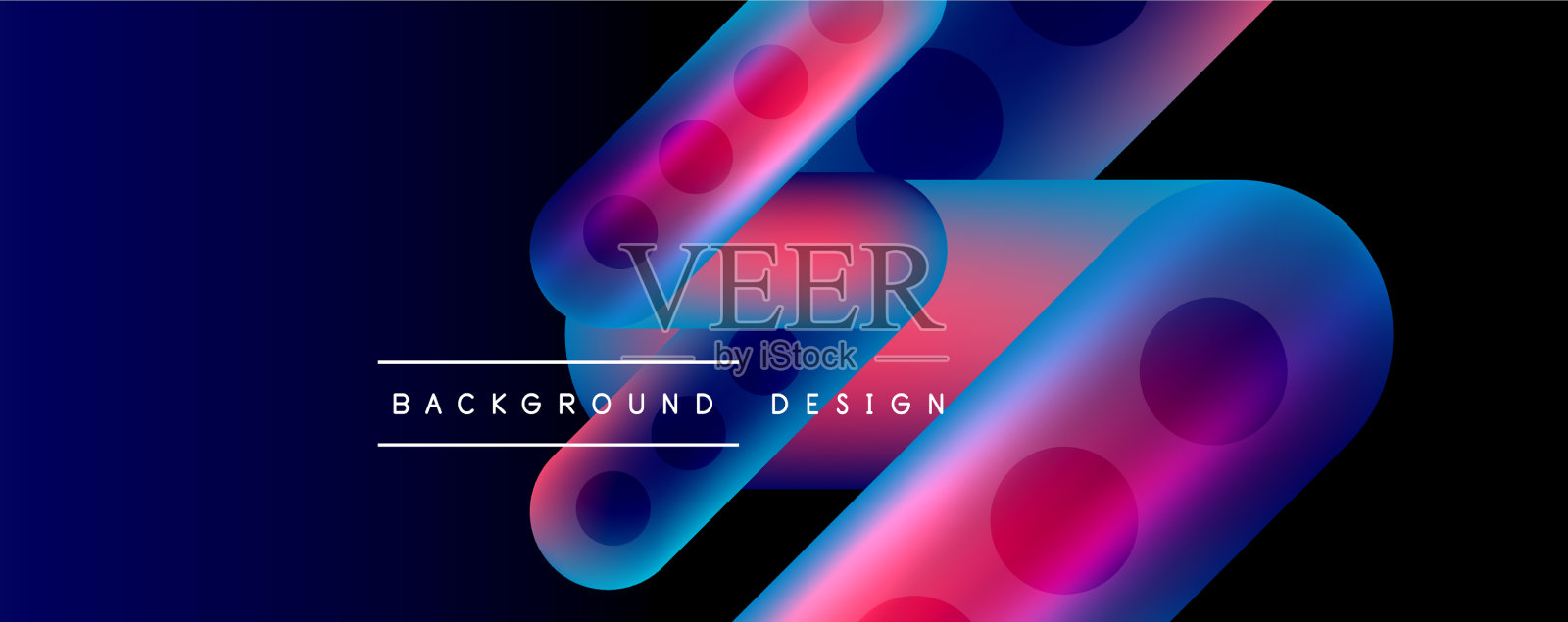 Techno圆形线条抽象背景插画图片素材