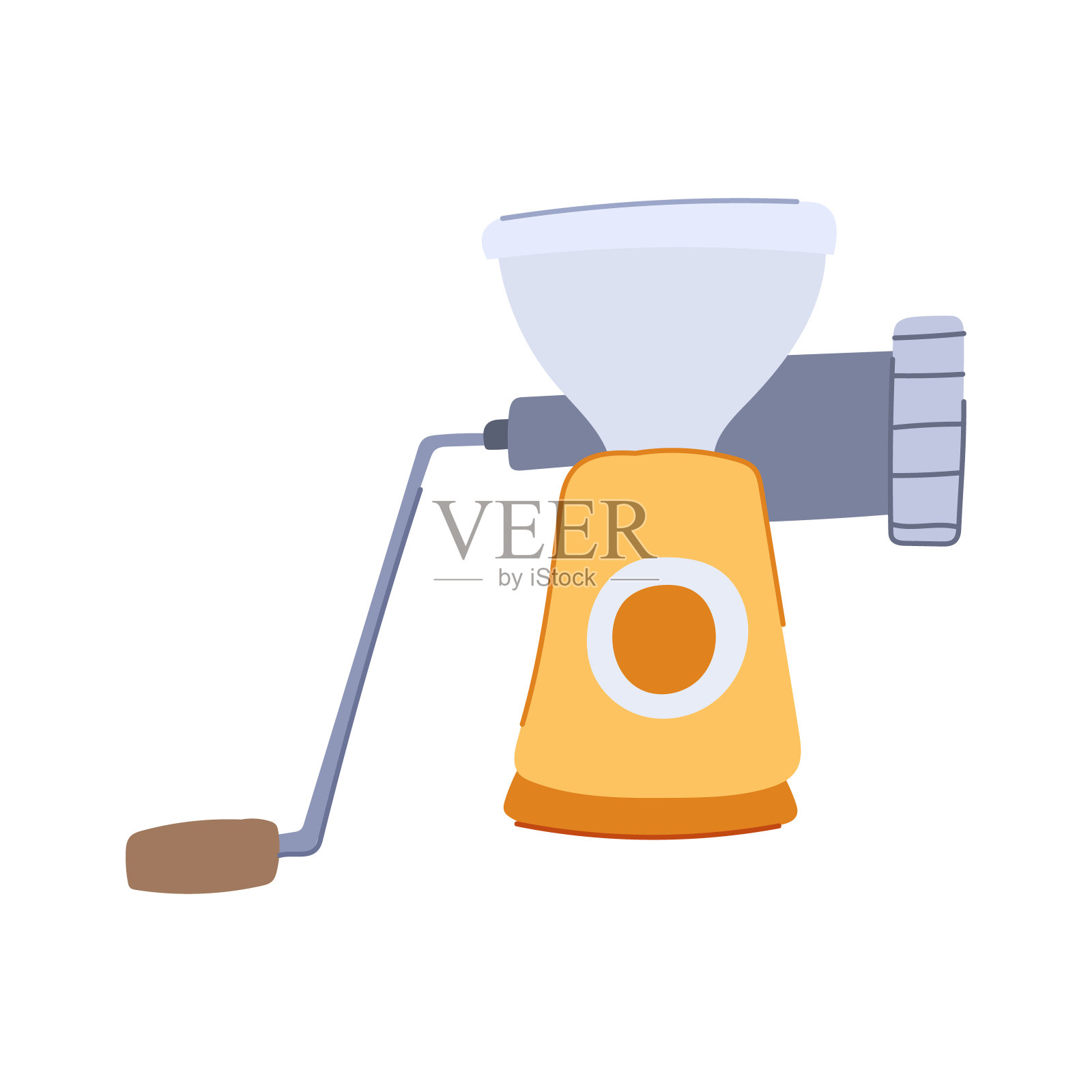 钢绞肉机卡通矢量插图插画图片素材