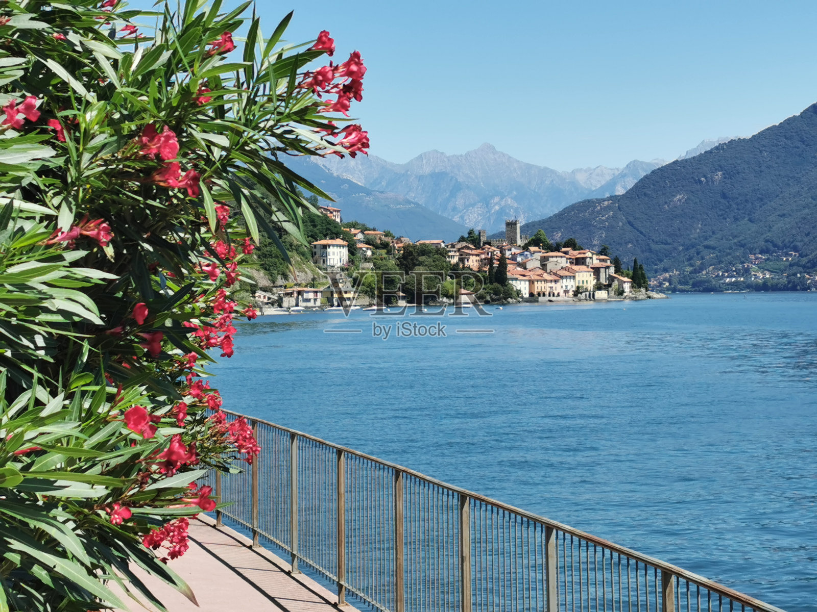 雷佐尼科，科莫湖，伦巴第，意大利照片摄影图片