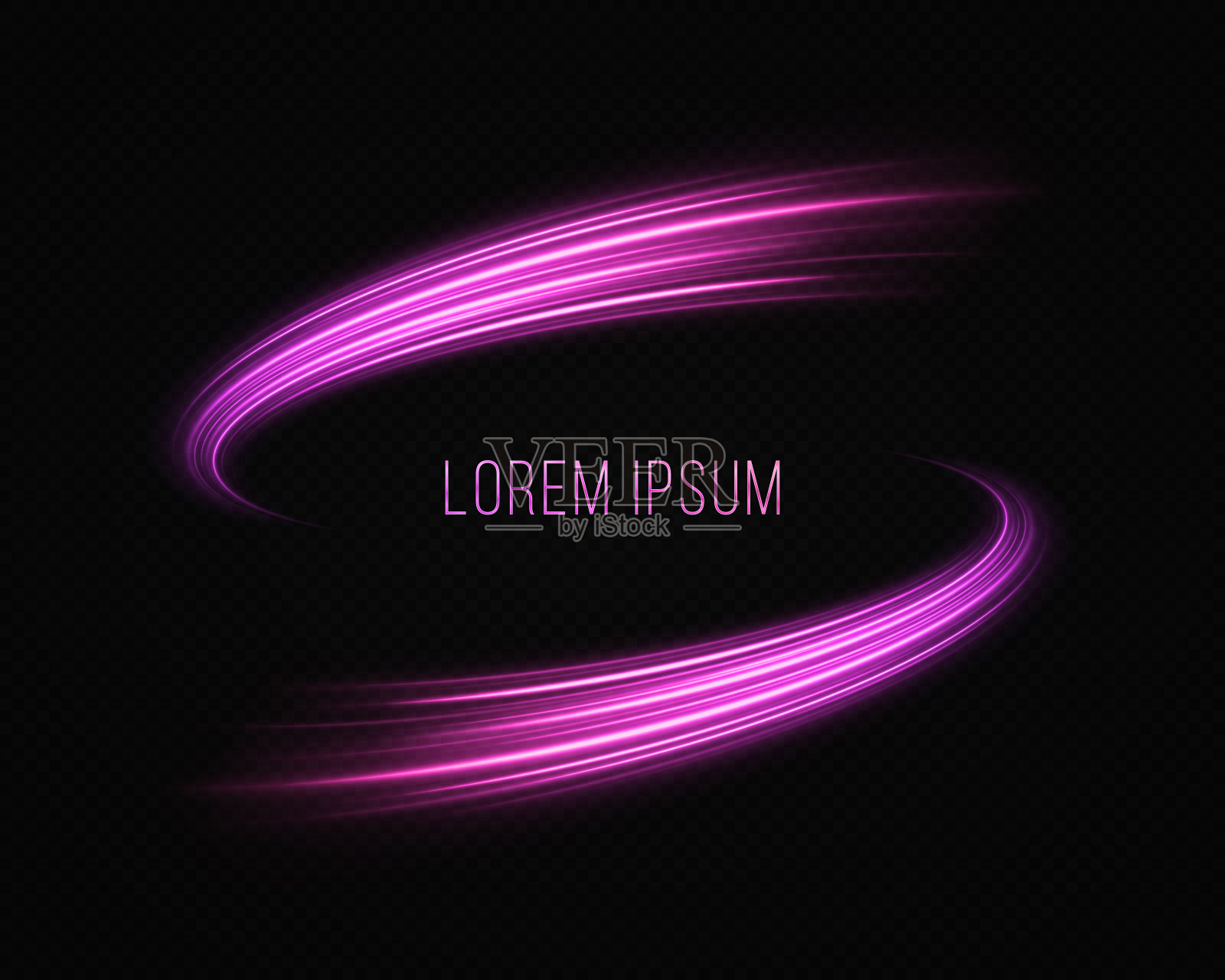 神奇的粉色横幅。闪闪发光的尘埃颗粒。插画图片素材