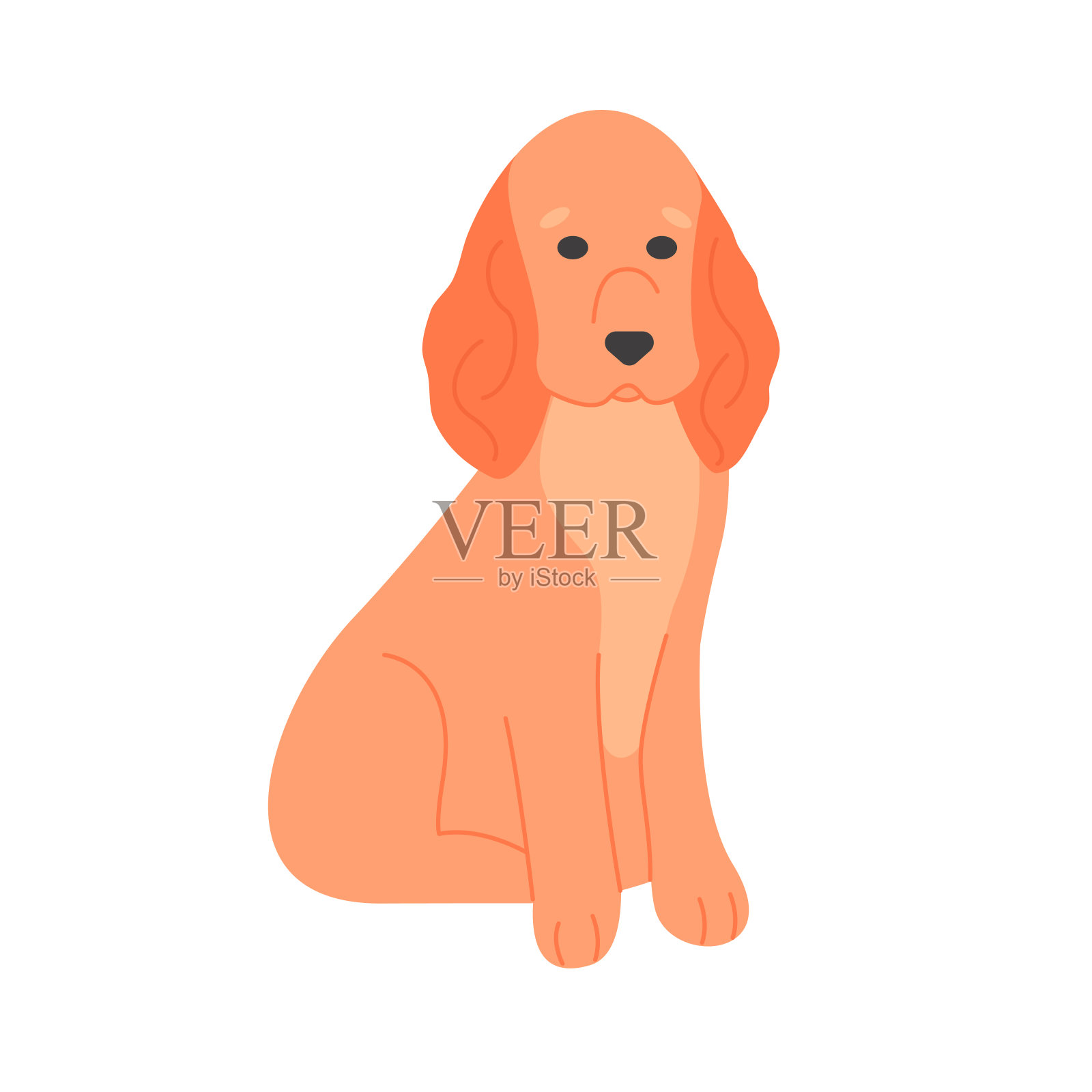 英国可卡犬插画图片素材