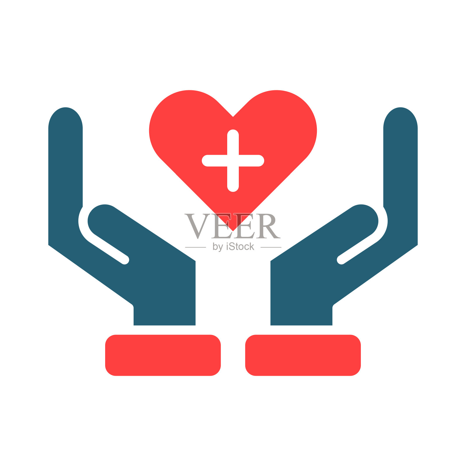 医疗保健字形两色图标个人和商业用途。插画图片素材