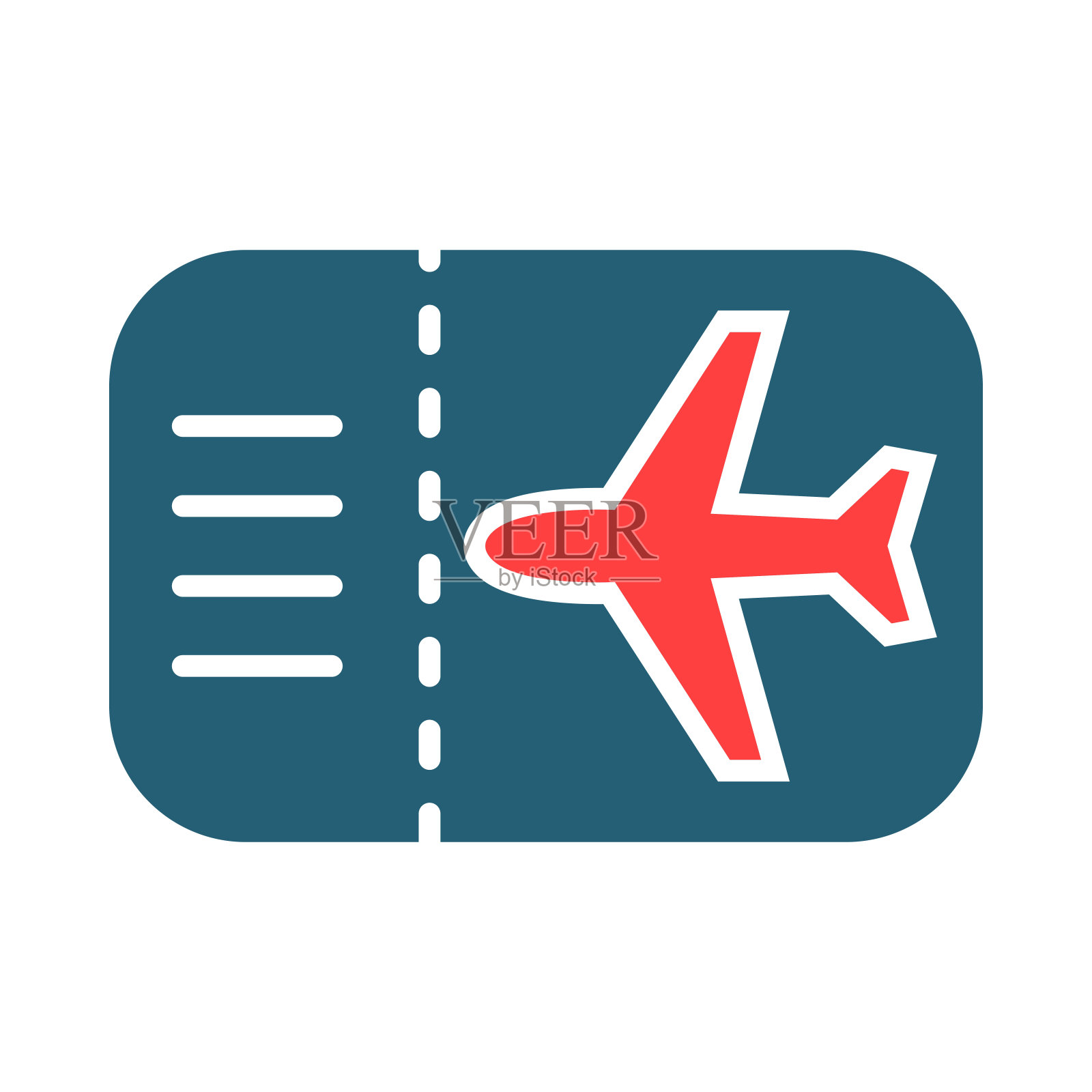 机票字形两种颜色的图标为个人和商业用途。插画图片素材