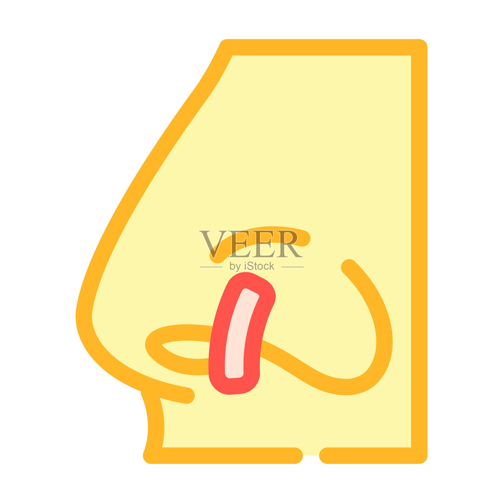 鼻子穿洞时尚美丽颜色图标矢量插图插画图片素材