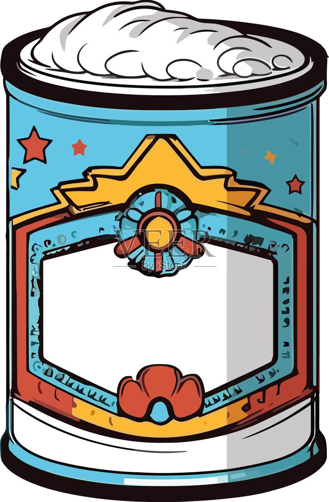 复古金属罐头食品图标设计元素图片