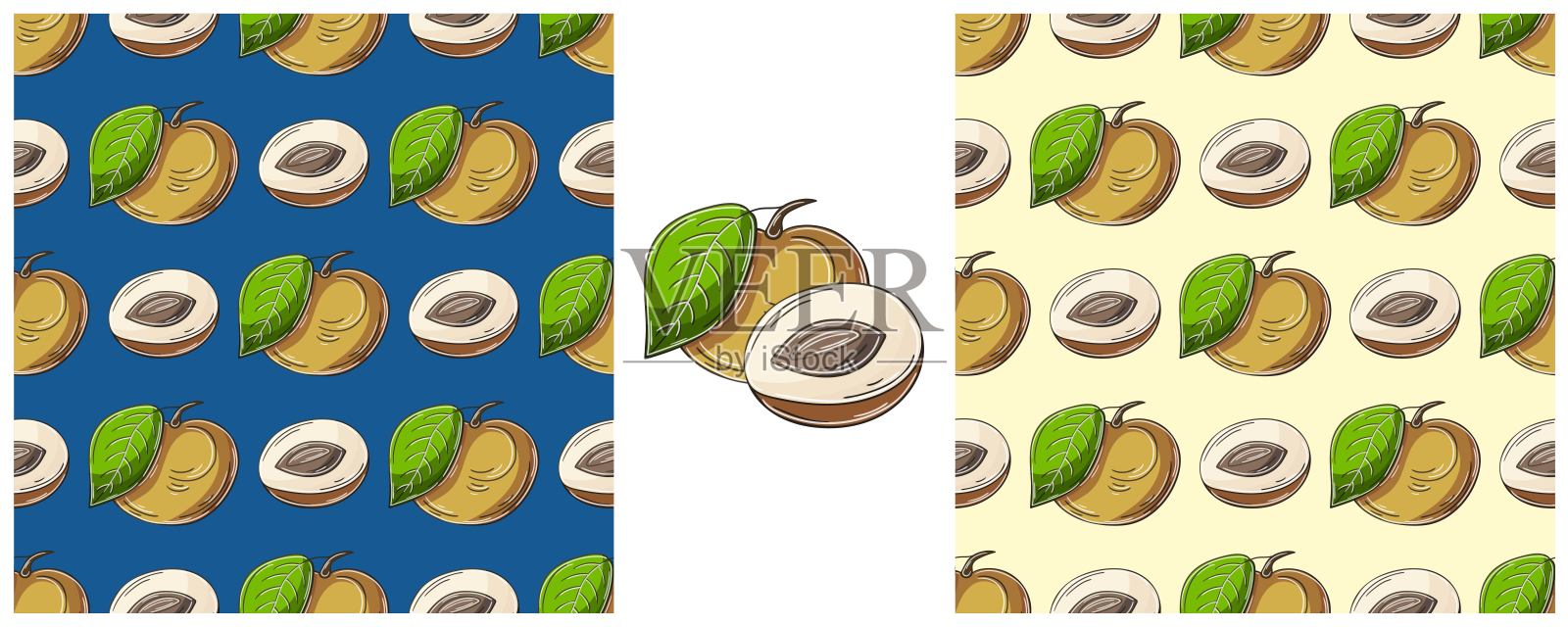 无缝模式。颜色设置在手绘风格。可用于织物等插画图片素材