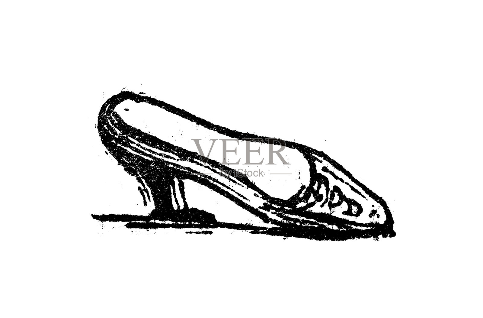 古玩雕刻插画:鞋子设计元素图片