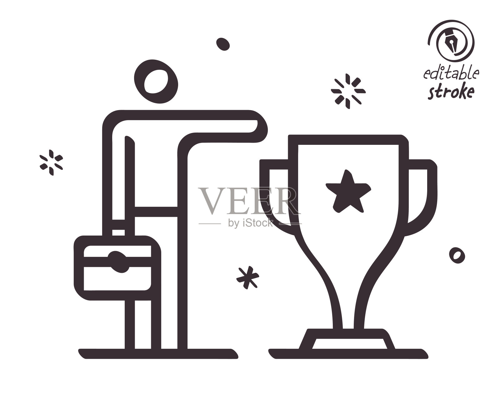 训练技巧的俏皮线条插图插画图片素材