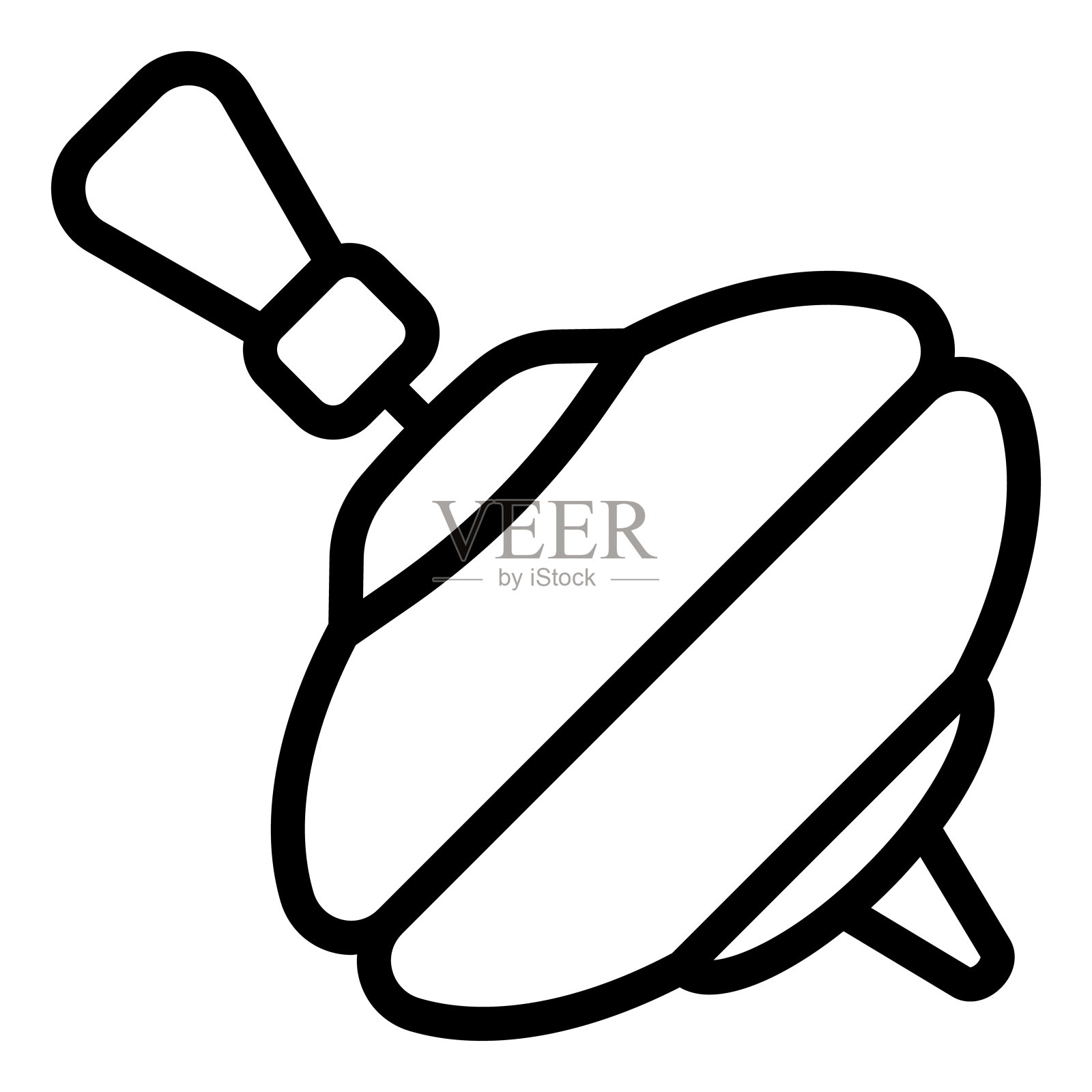 尤拉玩具线图标。旋转玩具矢量插图孤立的白色。儿童玩具轮廓风格设计和应用程序。Eps 10。插画图片素材