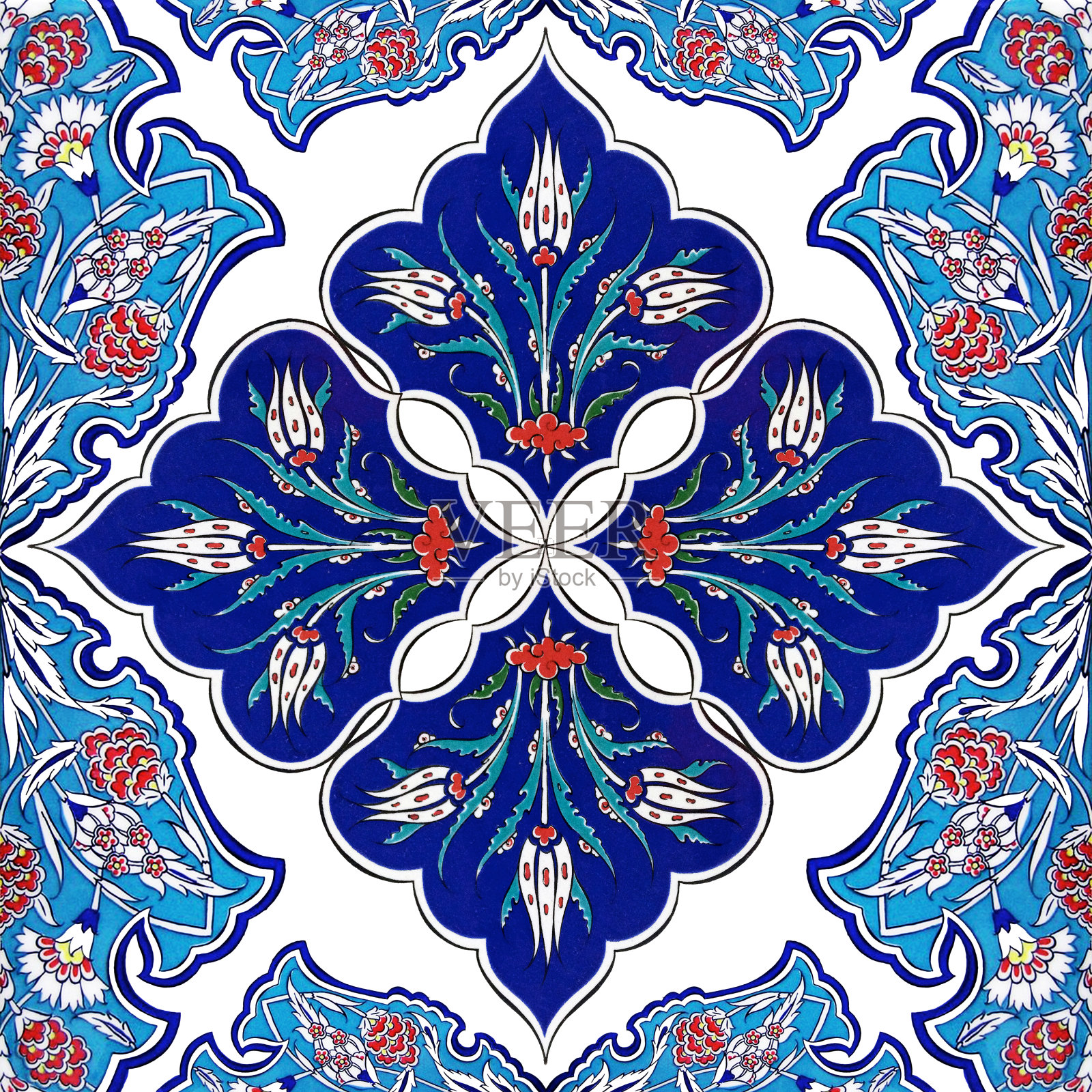 Seramik， İznik Çini, k<e:1> tahya Çini, Porselen, Zemin Duvar, Dekorasyon，蓝色清真寺照片摄影图片