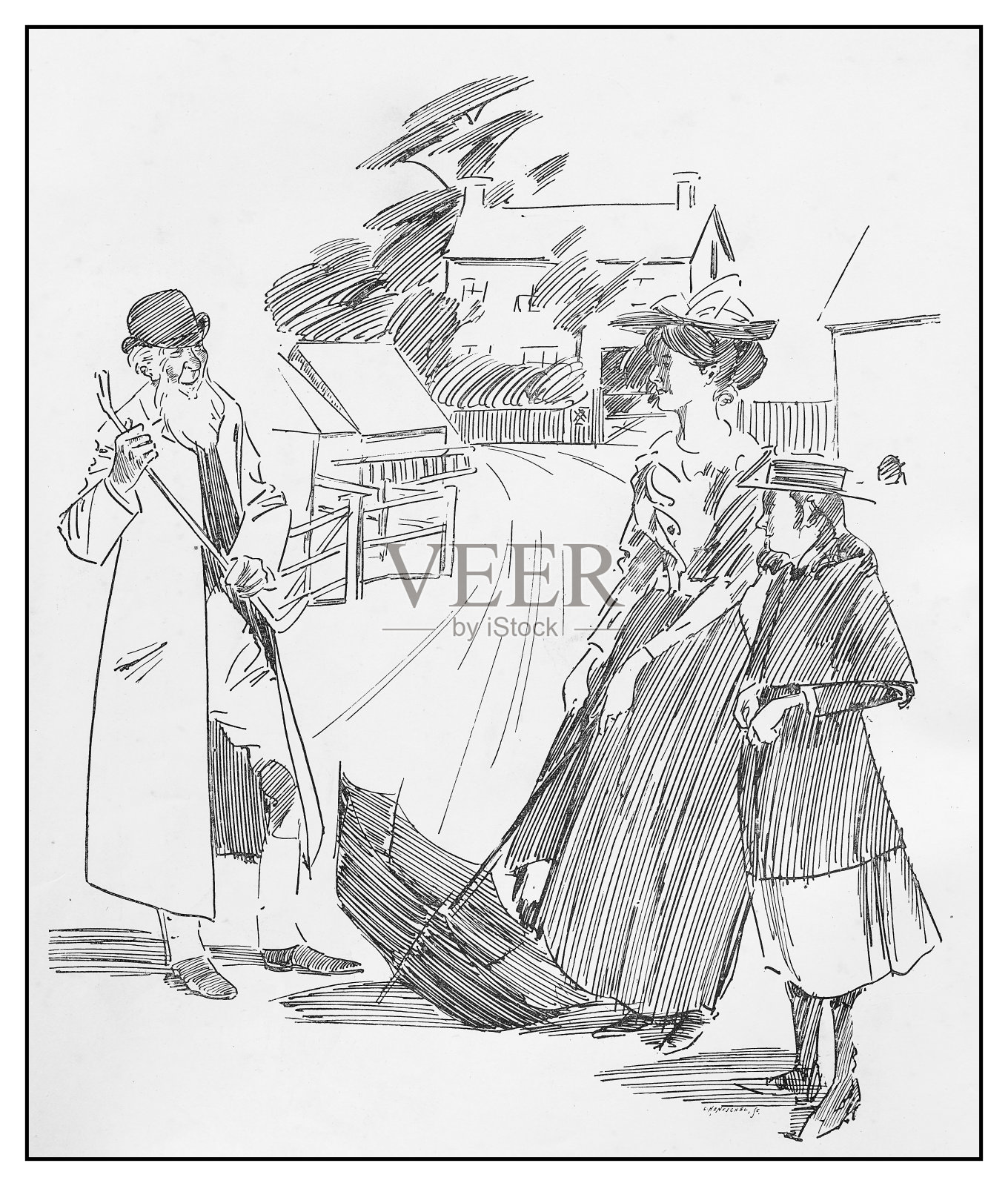 古董插图插画图片素材