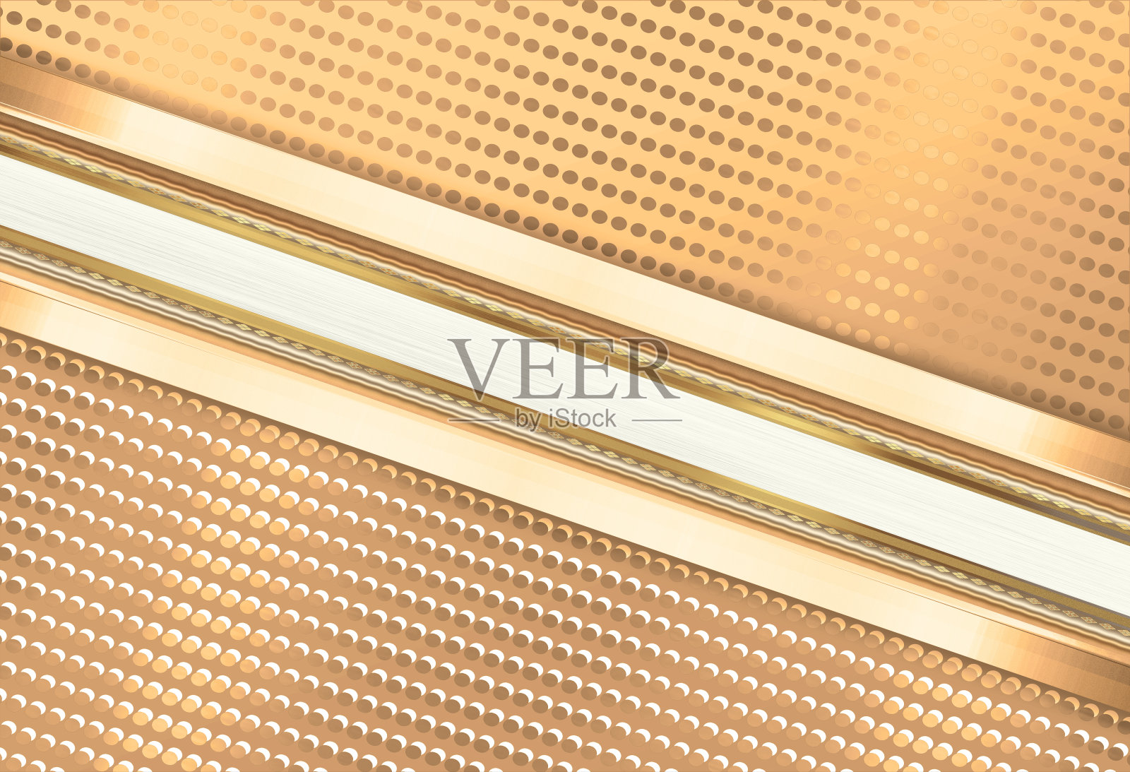 有装饰带的闪亮青铜雕刻板。插画图片素材