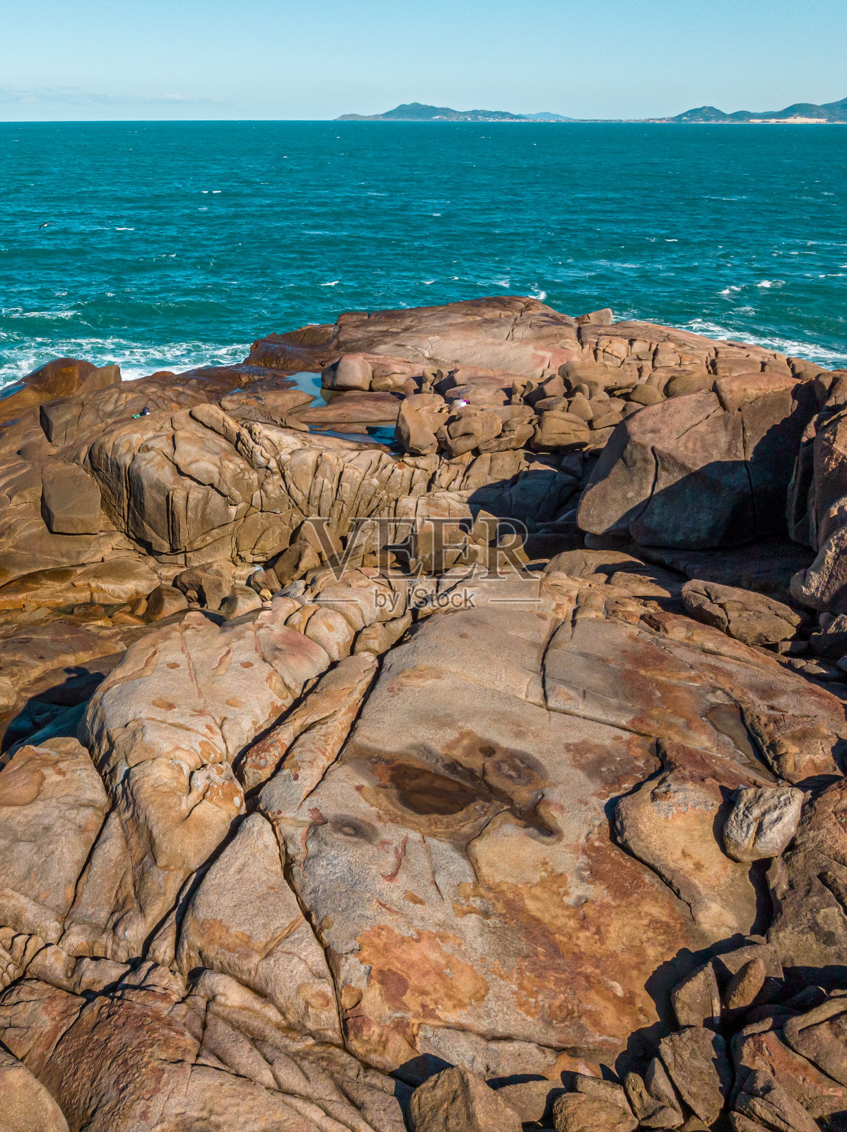 Guarda do Embaú圣卡塔琳娜海滩。全景鸟瞰图照片摄影图片